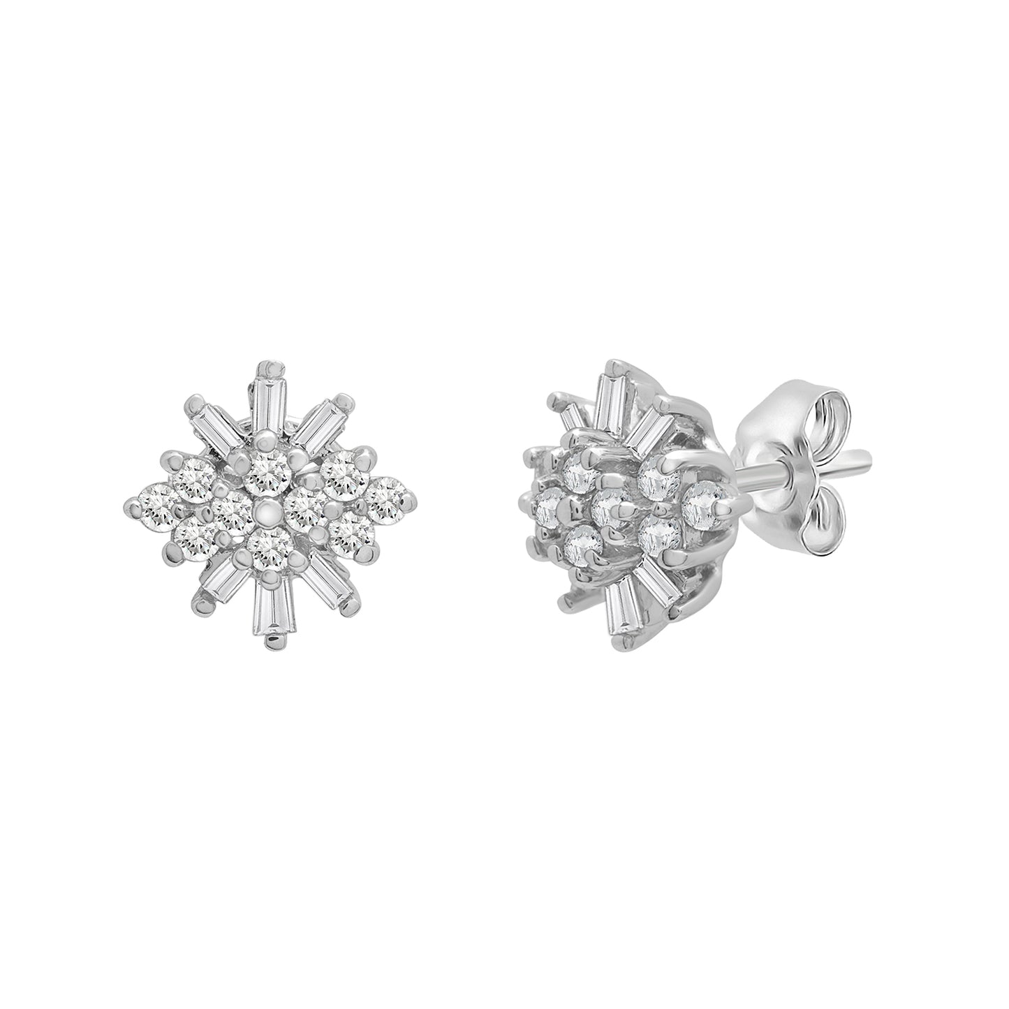 Scattered flower earrings for Ear
