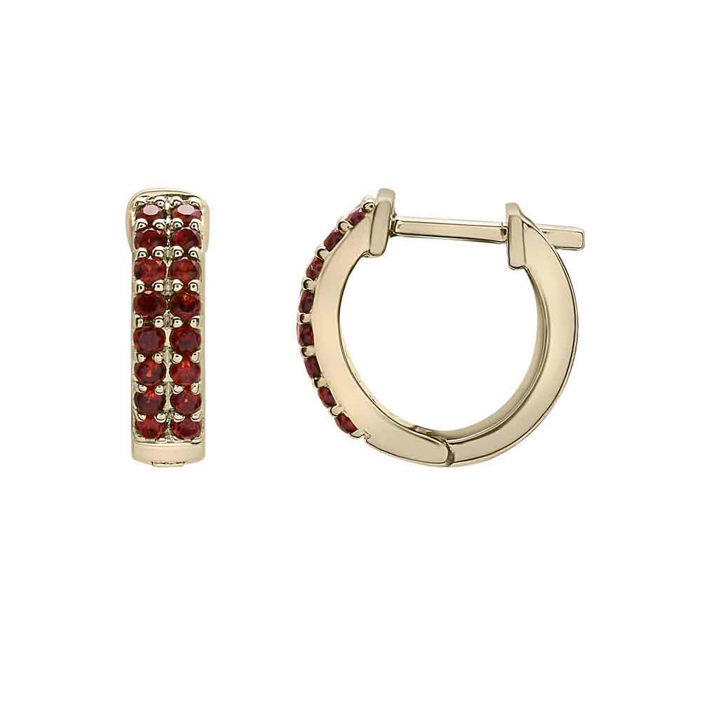 Eris Double Row Hinge Huggie Earrings