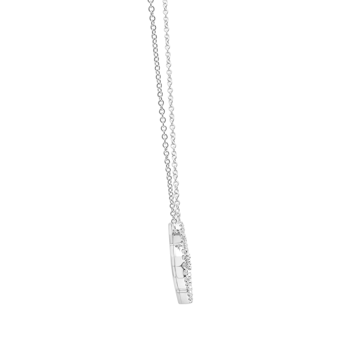 Bianca Diamond Clover Necklace - 14k White Gold
