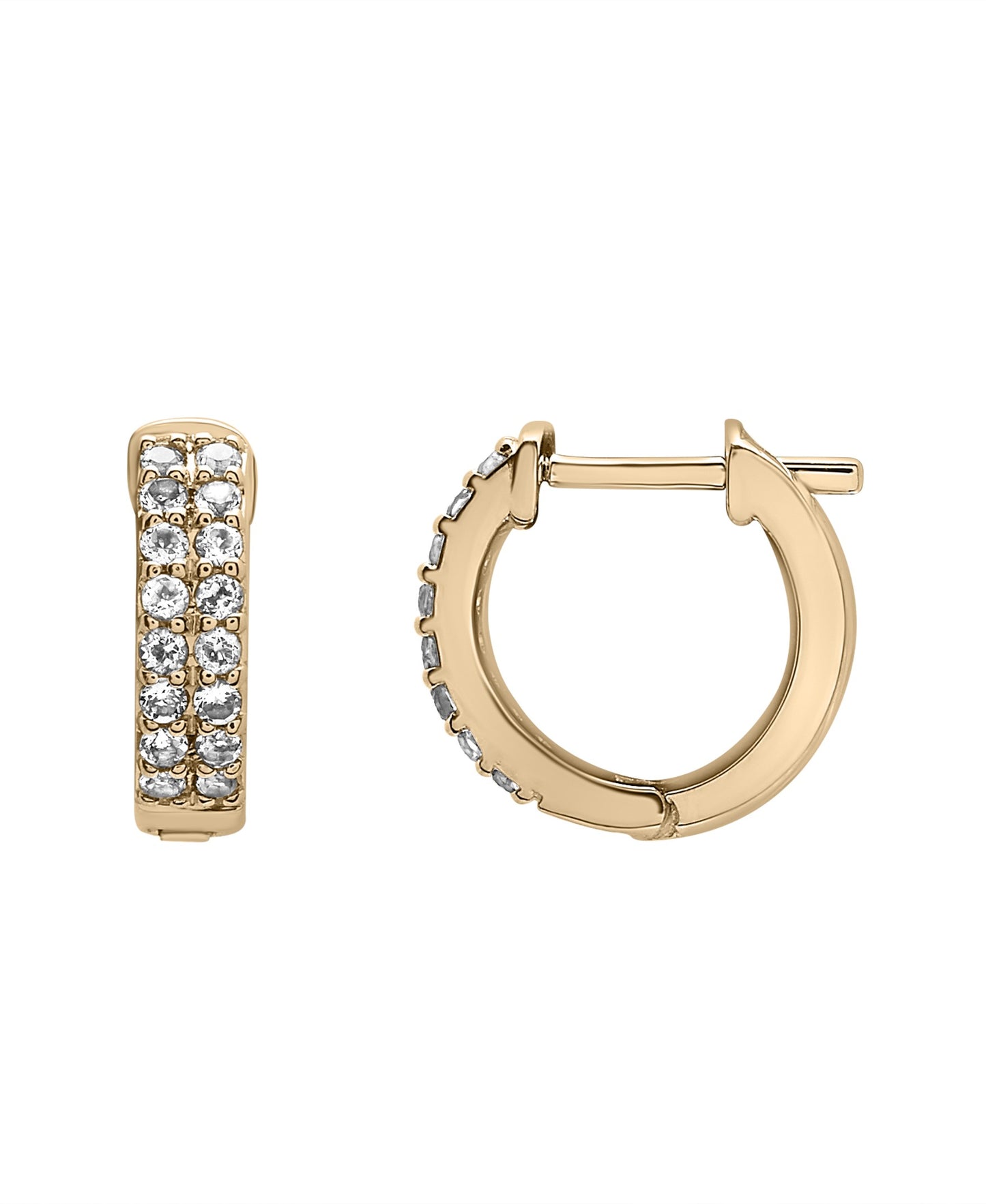 Eris Double Row Hinge Huggie Earrings