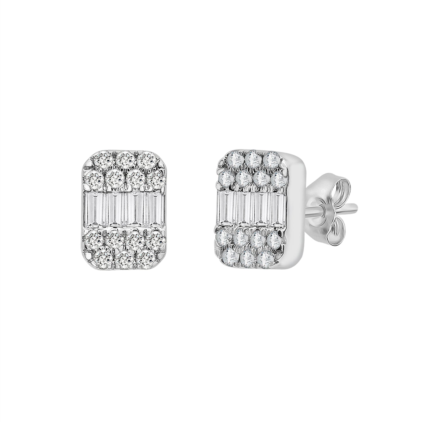 Diamond Cushion Earrings