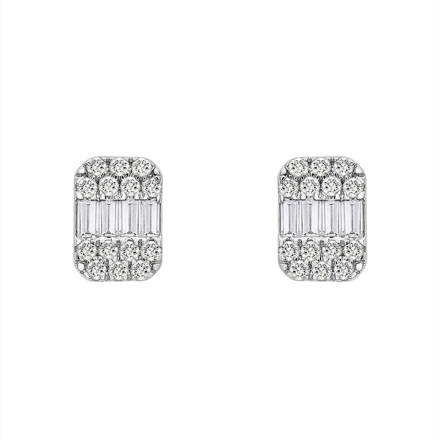 Diamond Cushion Earrings