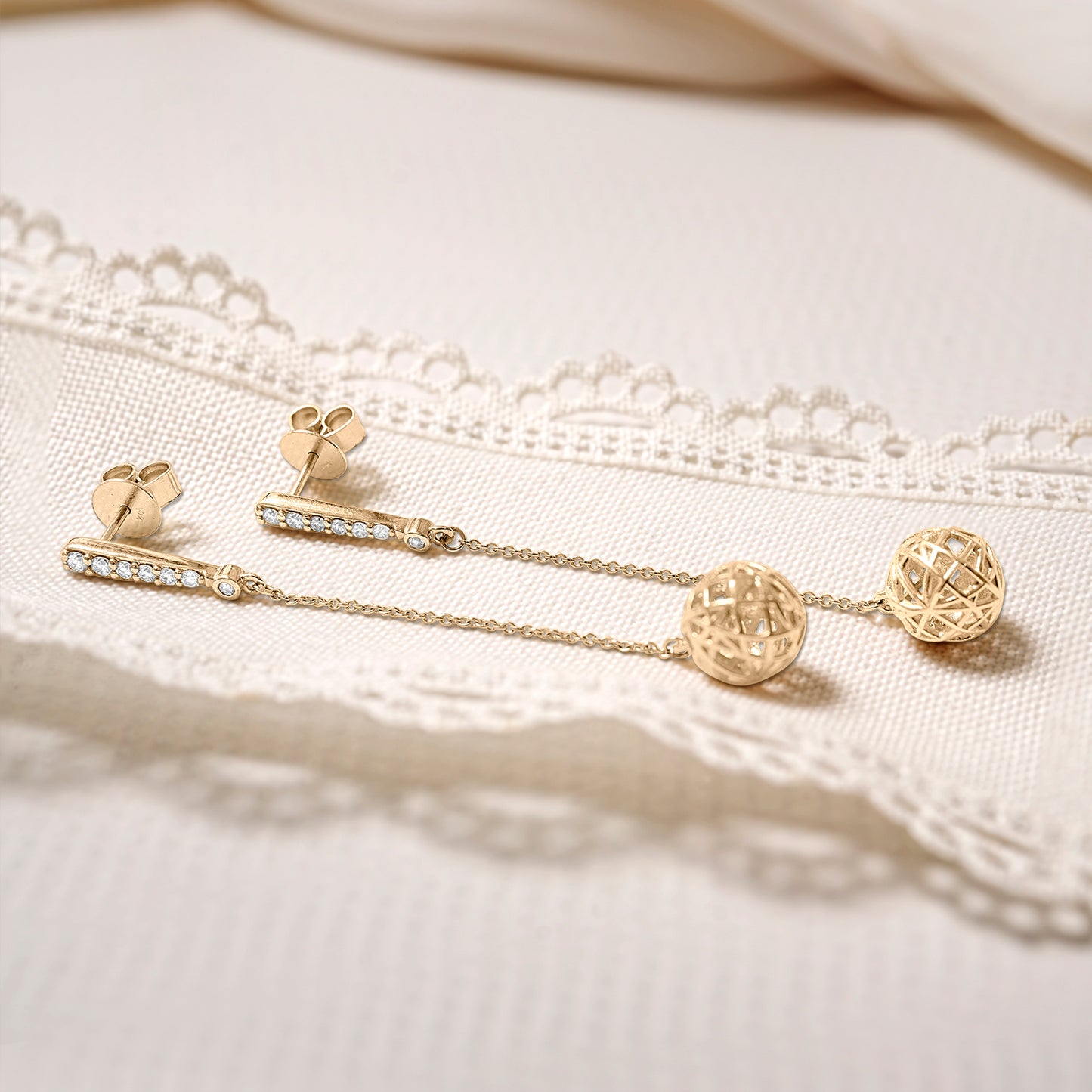 Mariya Diamond Lattice Earrings