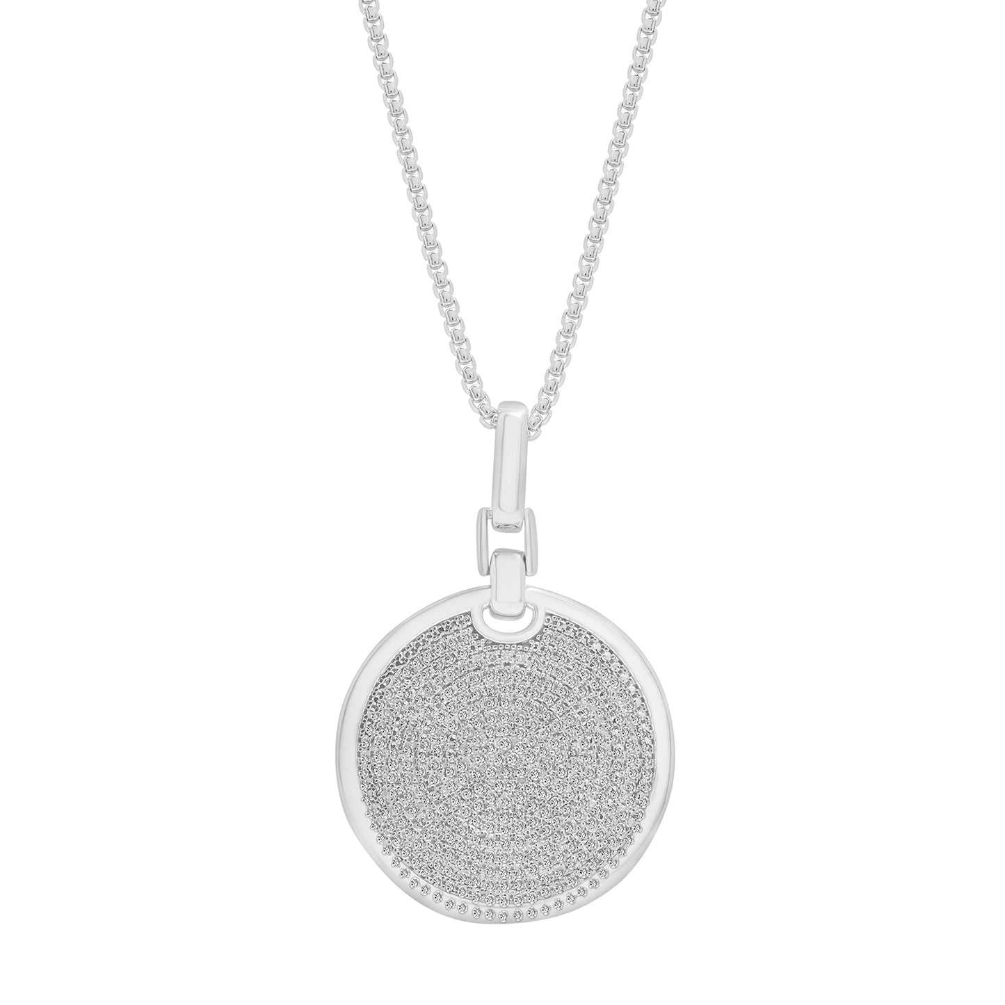 1/2 Ct. T.W Diamond Men's Pendant in Sterling Silver