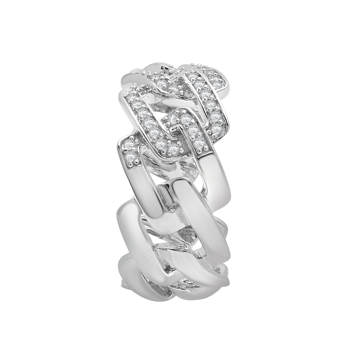 1/2 Ct. T.W Diamond Fashion Men's Ring in Sterling Silver in Left View