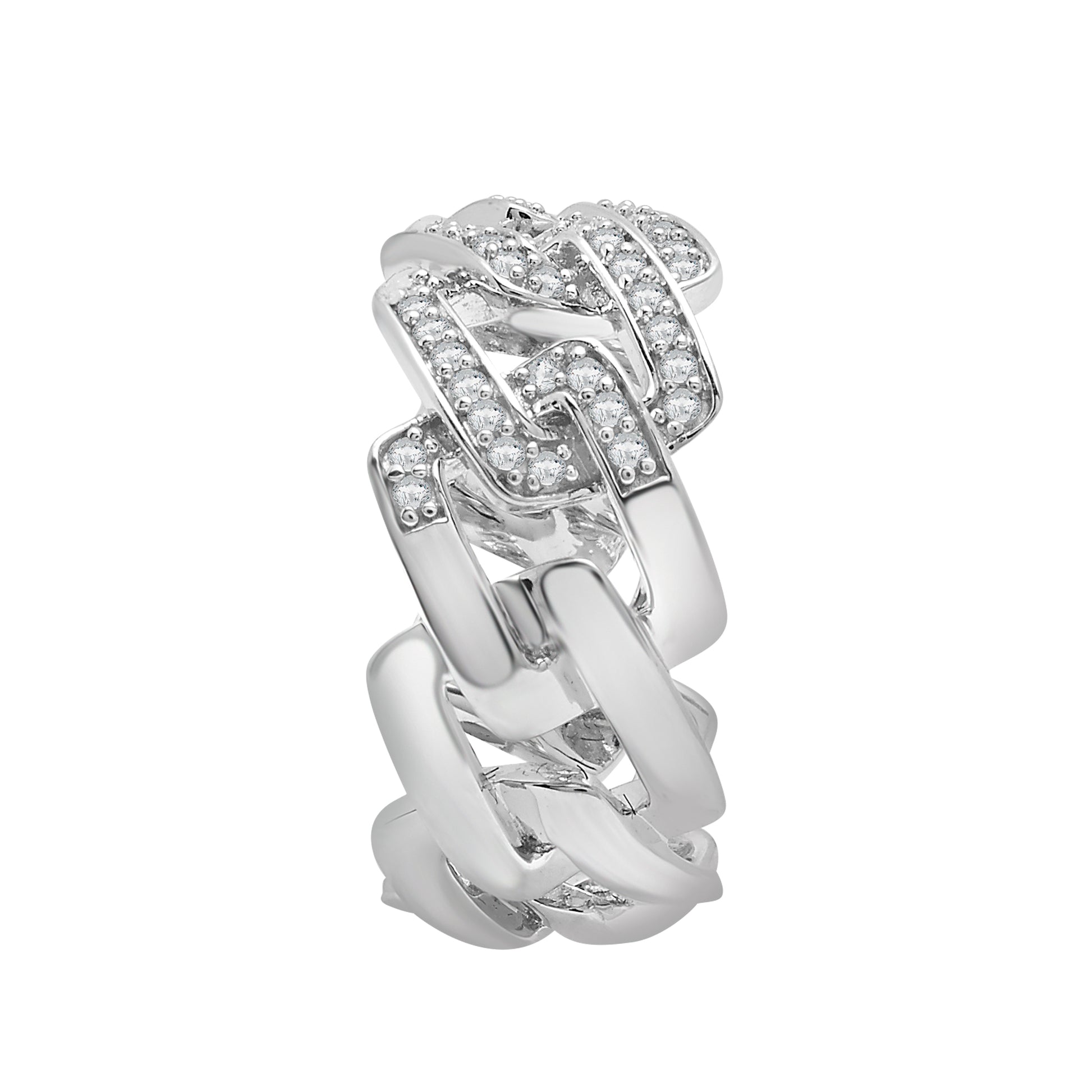 1/2 Ct. T.W Diamond Fashion Men's Ring in Sterling Silver in Left View