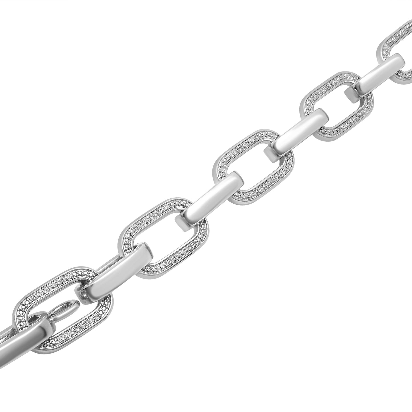 1/2 Ct. T.W Diamond Men's Bracelet in Sterling Silver