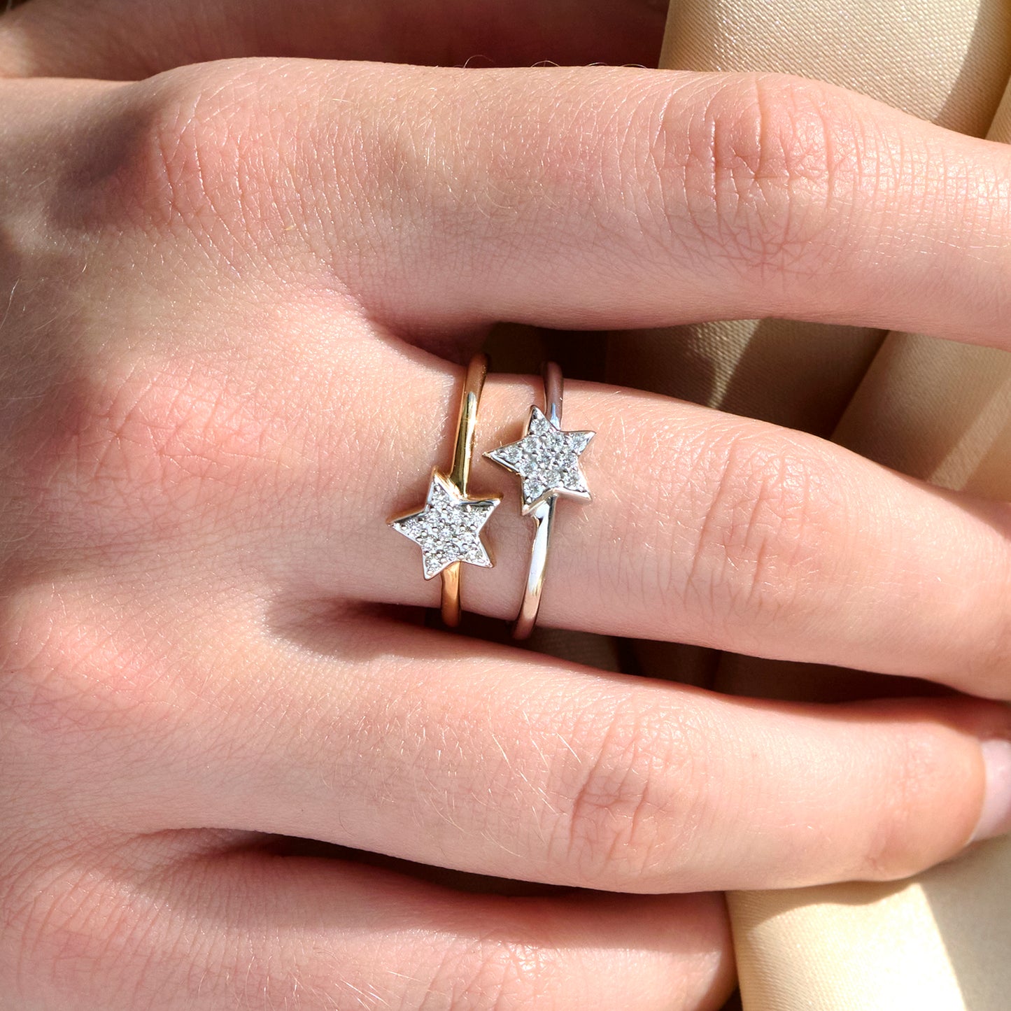 Cali Diamond Star Ring In Hand
