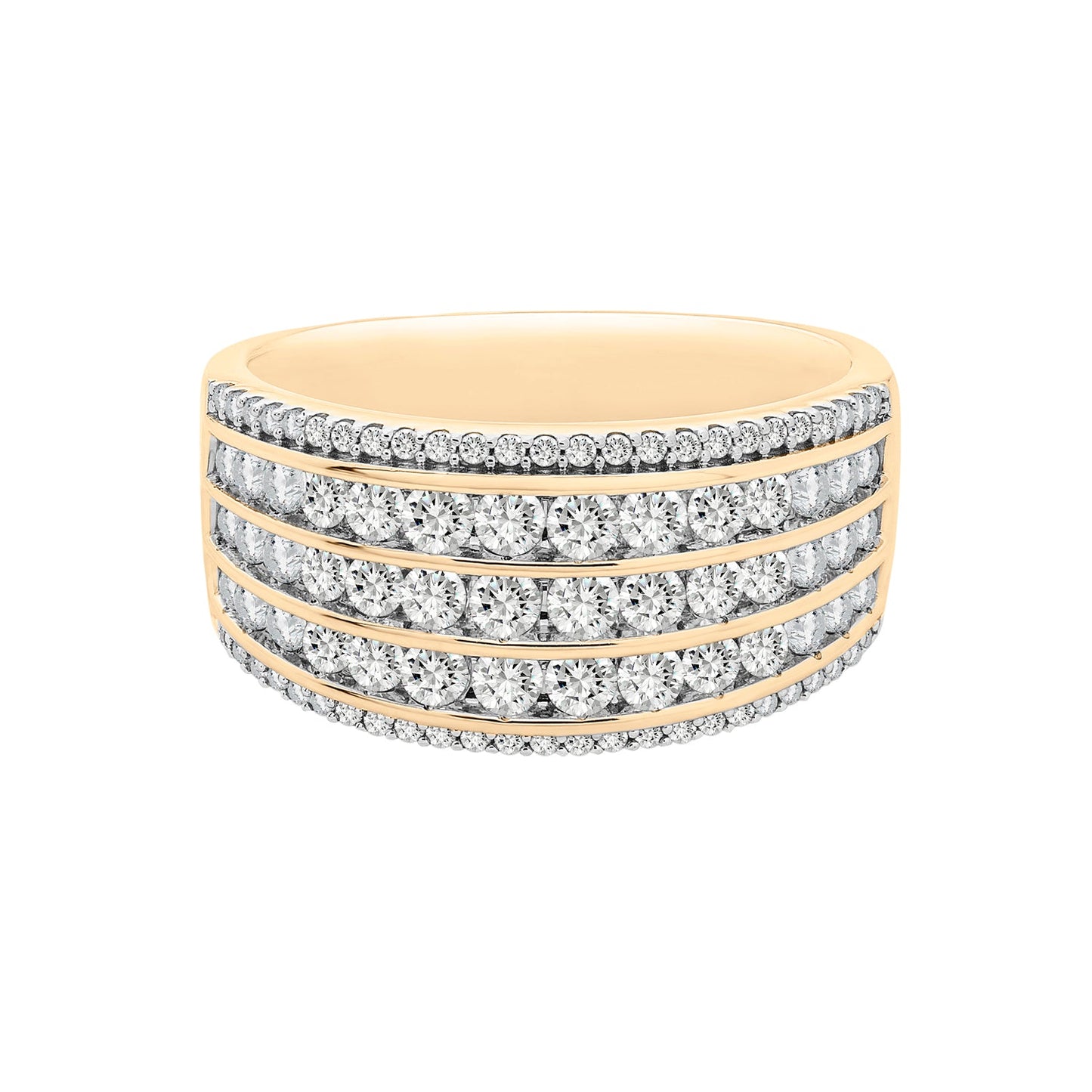 Raca Diamond Band in Yellow Gold