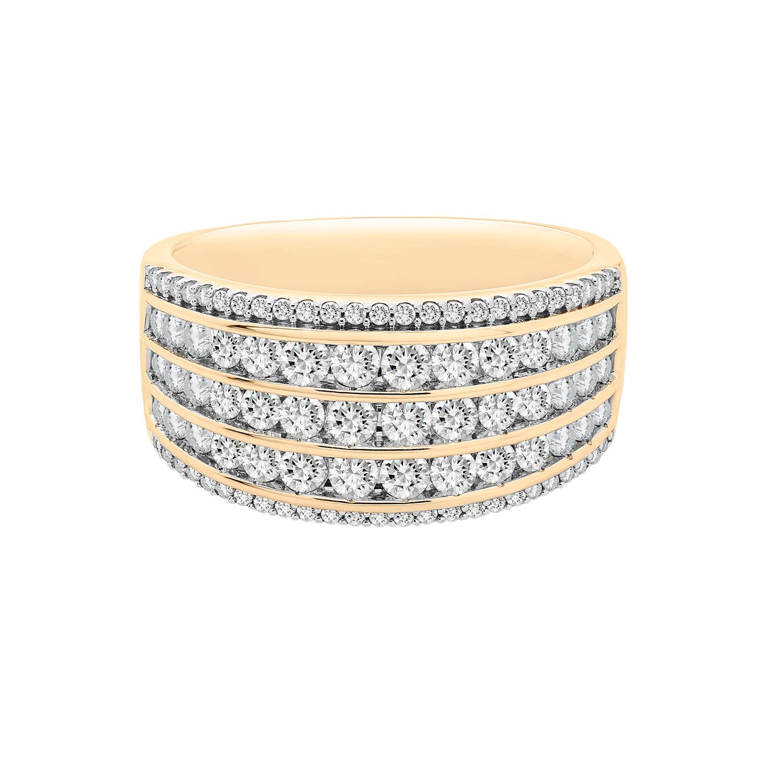 Raca Diamond Band in Yellow Gold