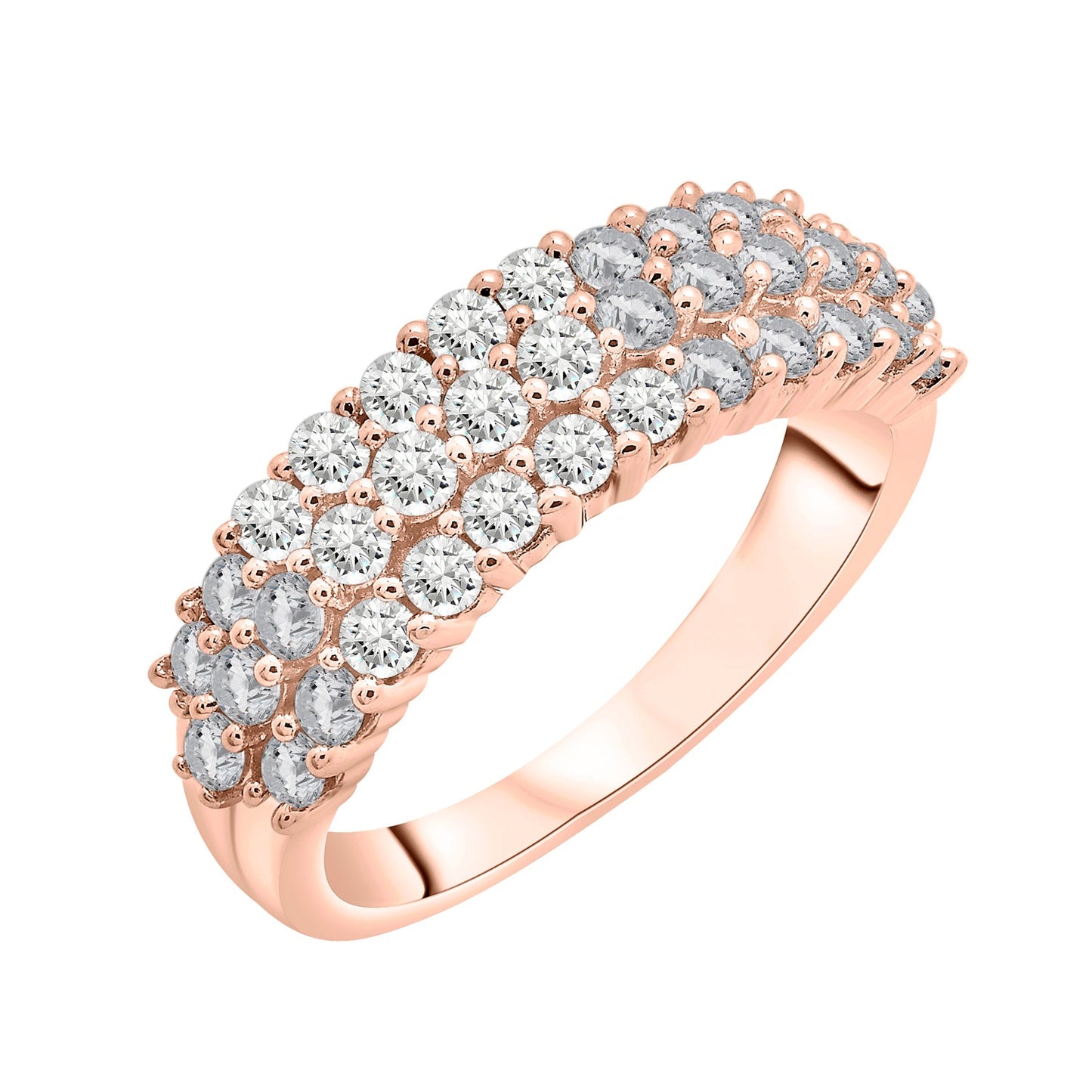 Roberta Diamond Band in Rose Gold