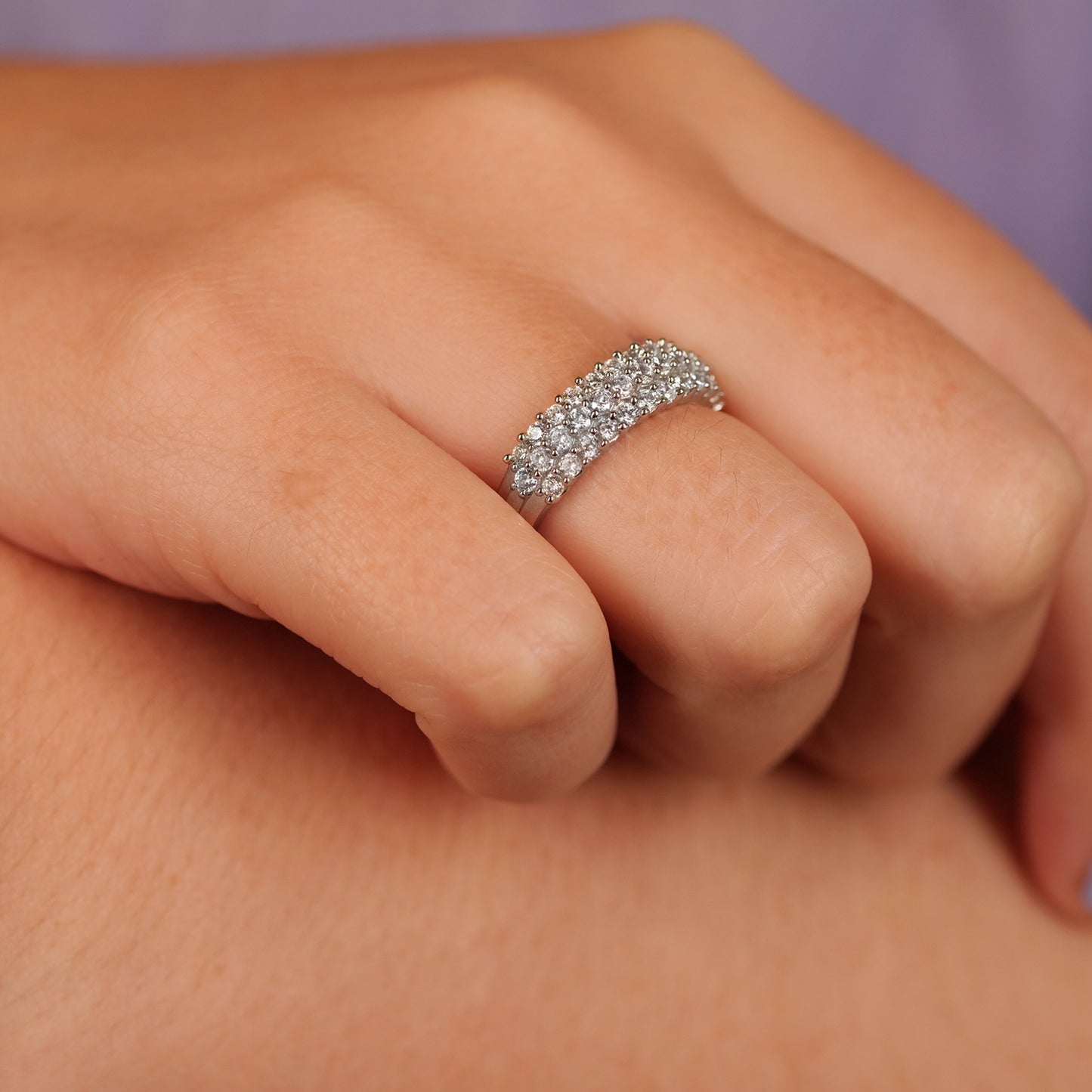 Roberta Diamond Band in White Gold