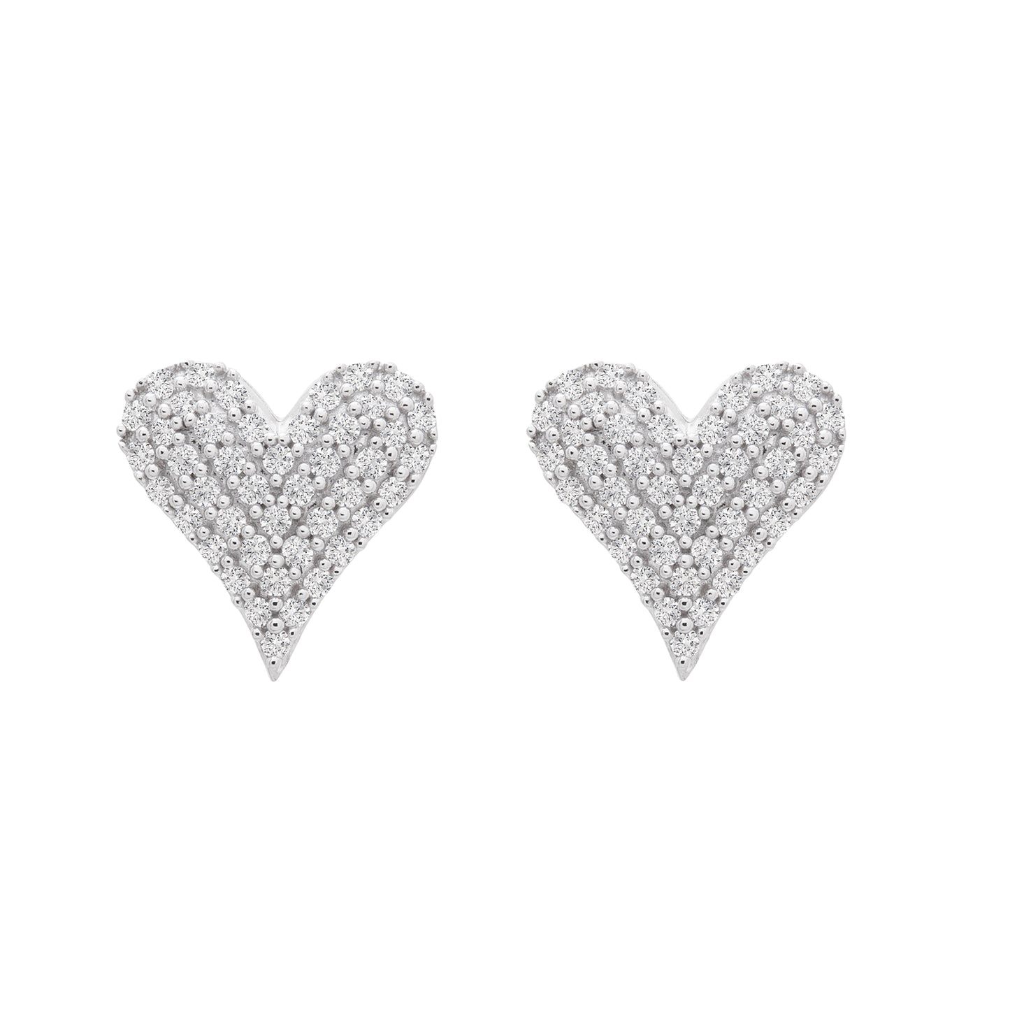 1/4CT RND HEART EARRINGS