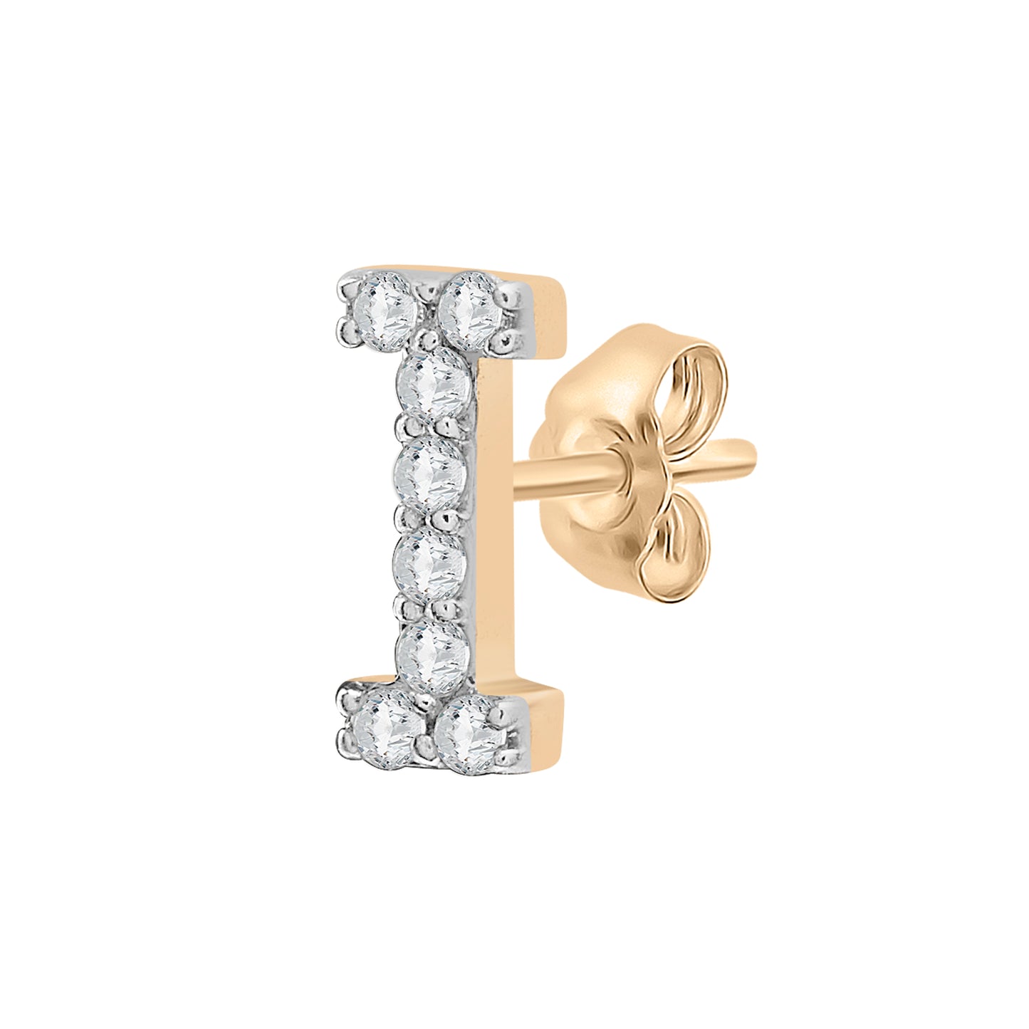 Single Initial Diamond Stud - I