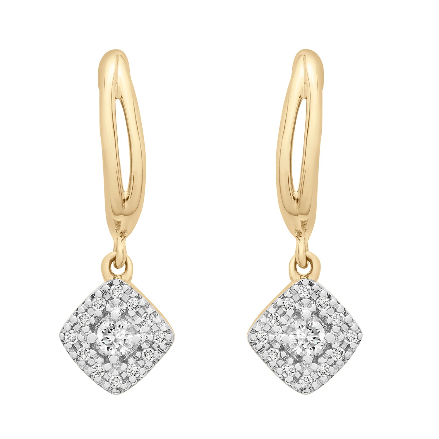 Enid Diamond Cushion Dangle Earrings