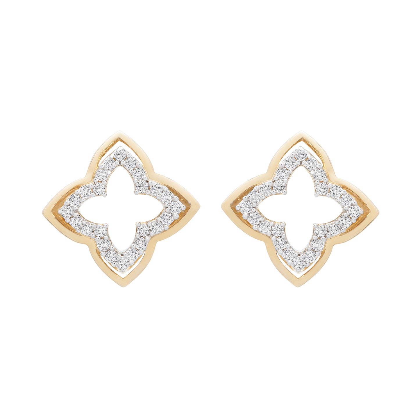 Eti Open Clover Stud Earrings