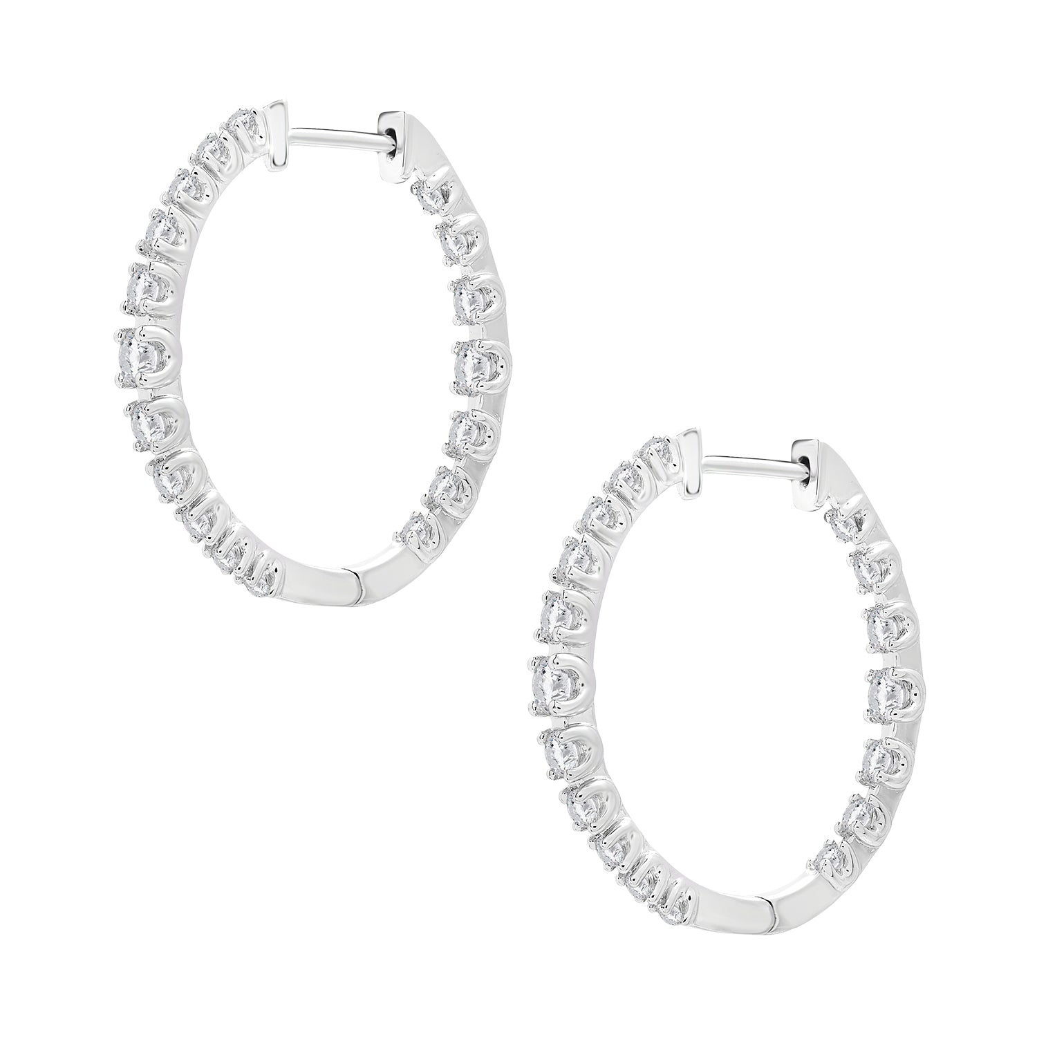 Hana Petite Diamond Hoop Earrings