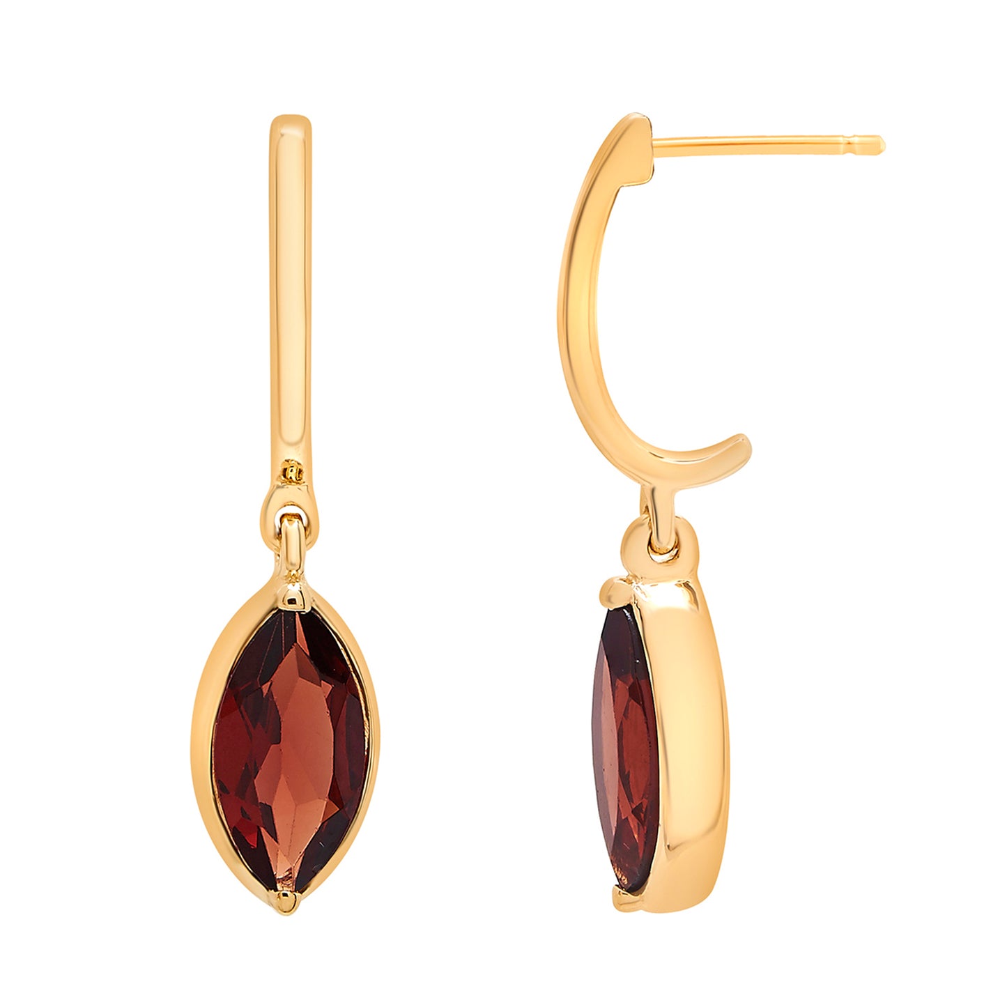 Garnet Marquise Dangle Earrings