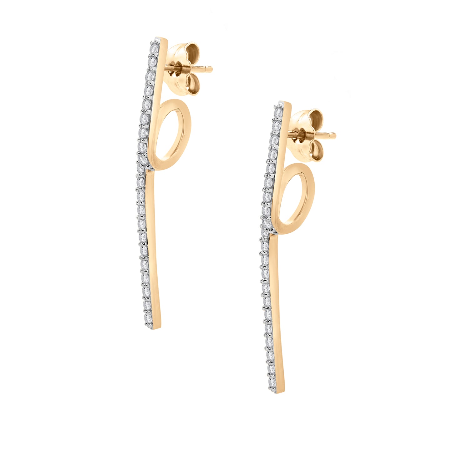 Eddi Diamond Free Form Earrings