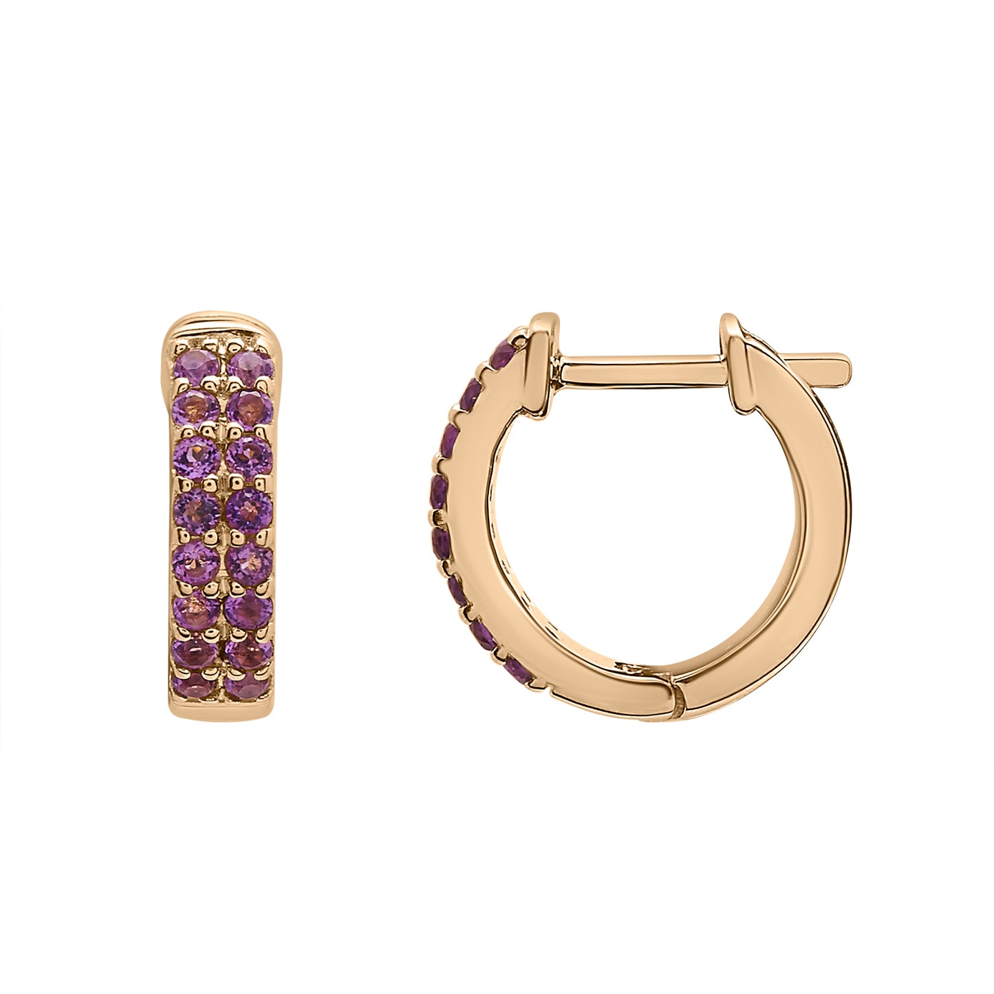 Eris Double Row Hinge Huggie Earrings