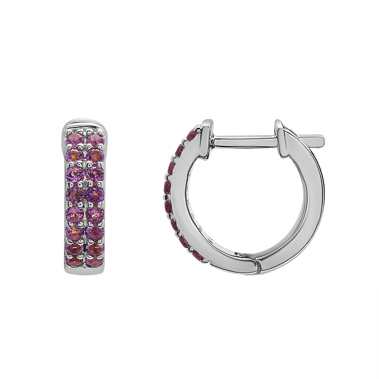 Eris Double Row Hinge Huggie Earrings