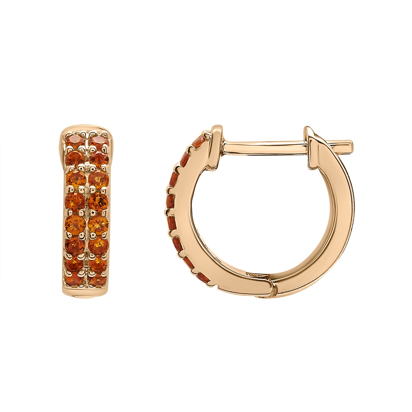 Eris Double Row Hinge Huggie Earrings