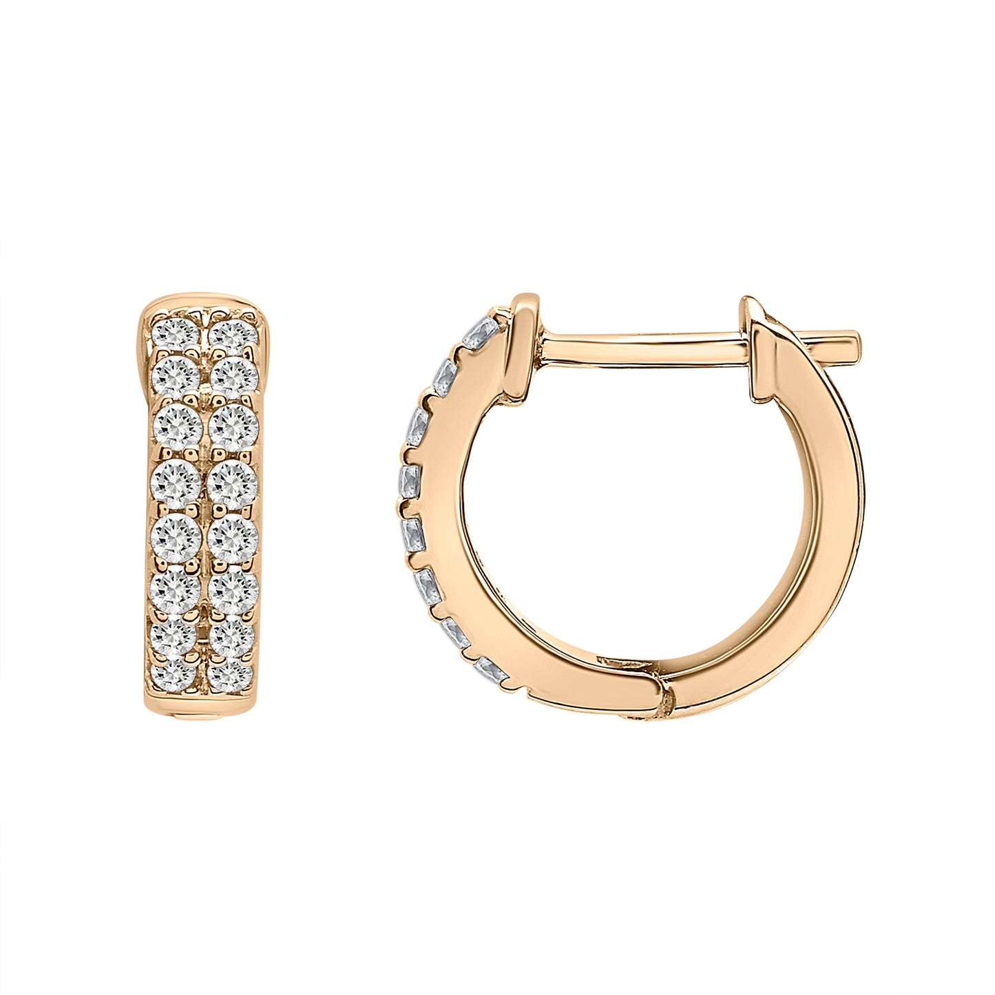 Eris Double Row Hinge Huggie Earrings