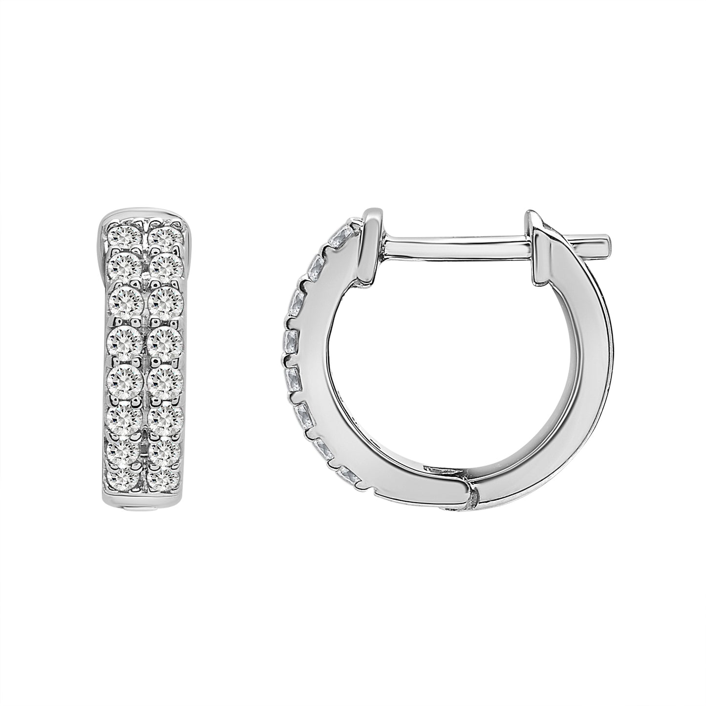 Eris Double Row Hinge Huggie Earrings
