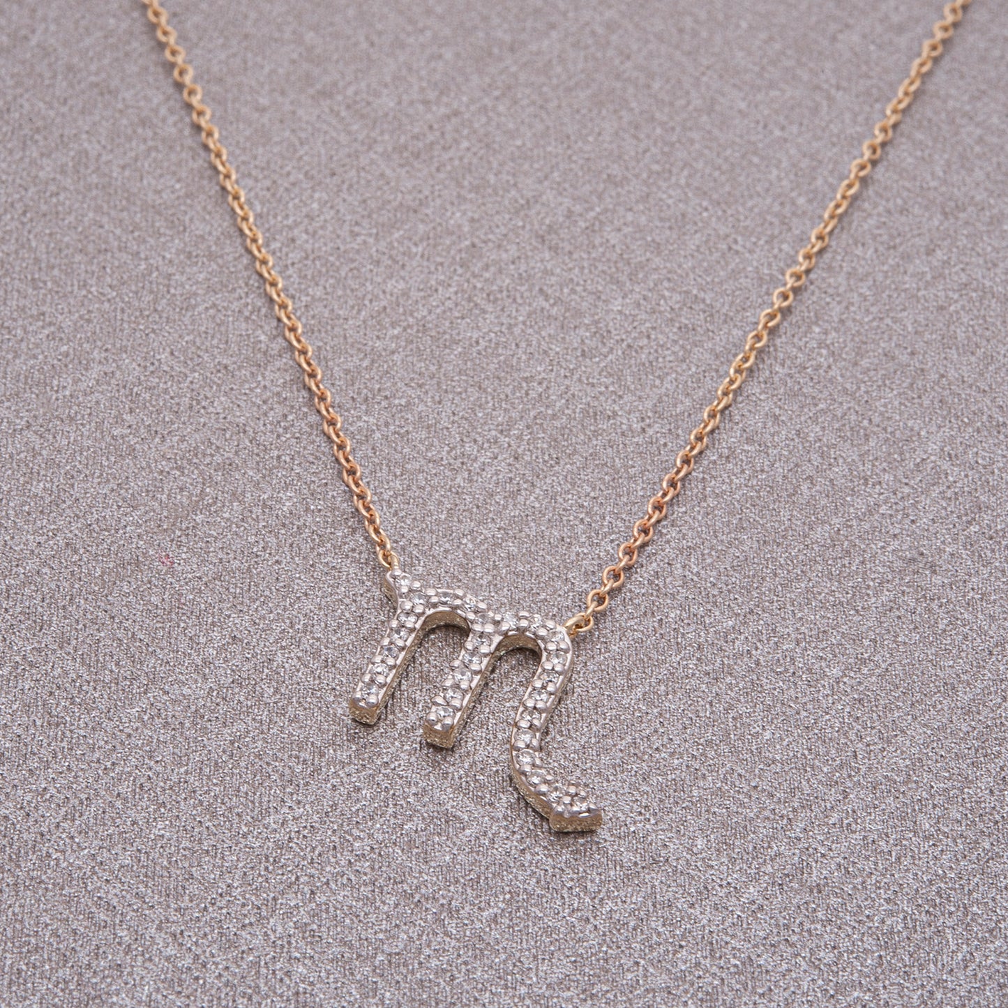 Scorpio Zodiac Diamond Necklace with Character