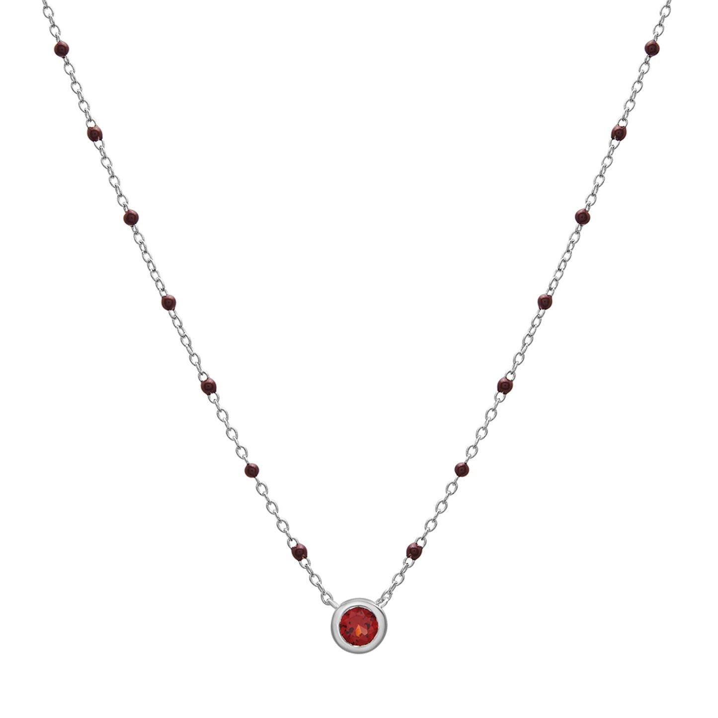 Birthstone Enamel Necklace