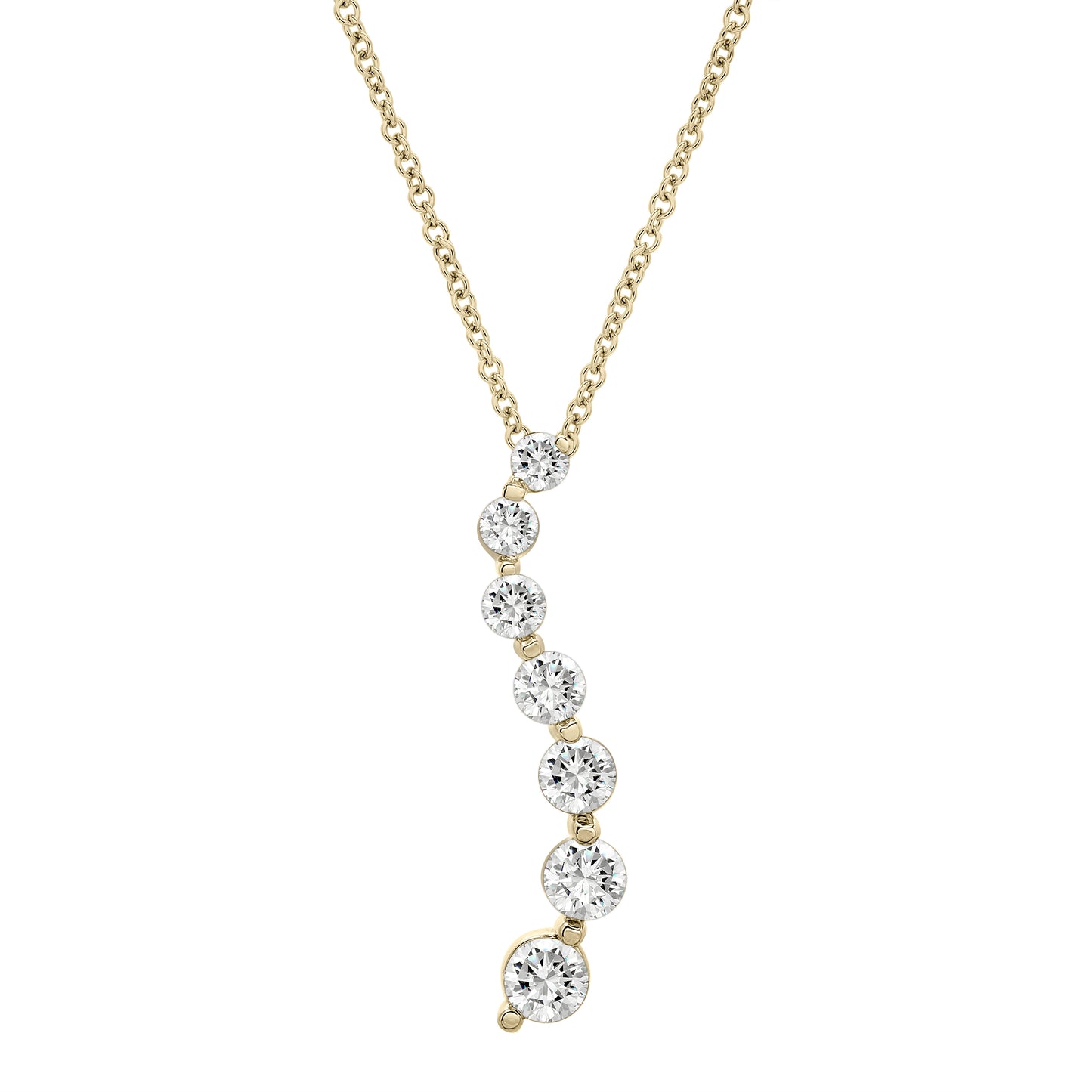 Pluie Diamond Pendant in Yellow Gold