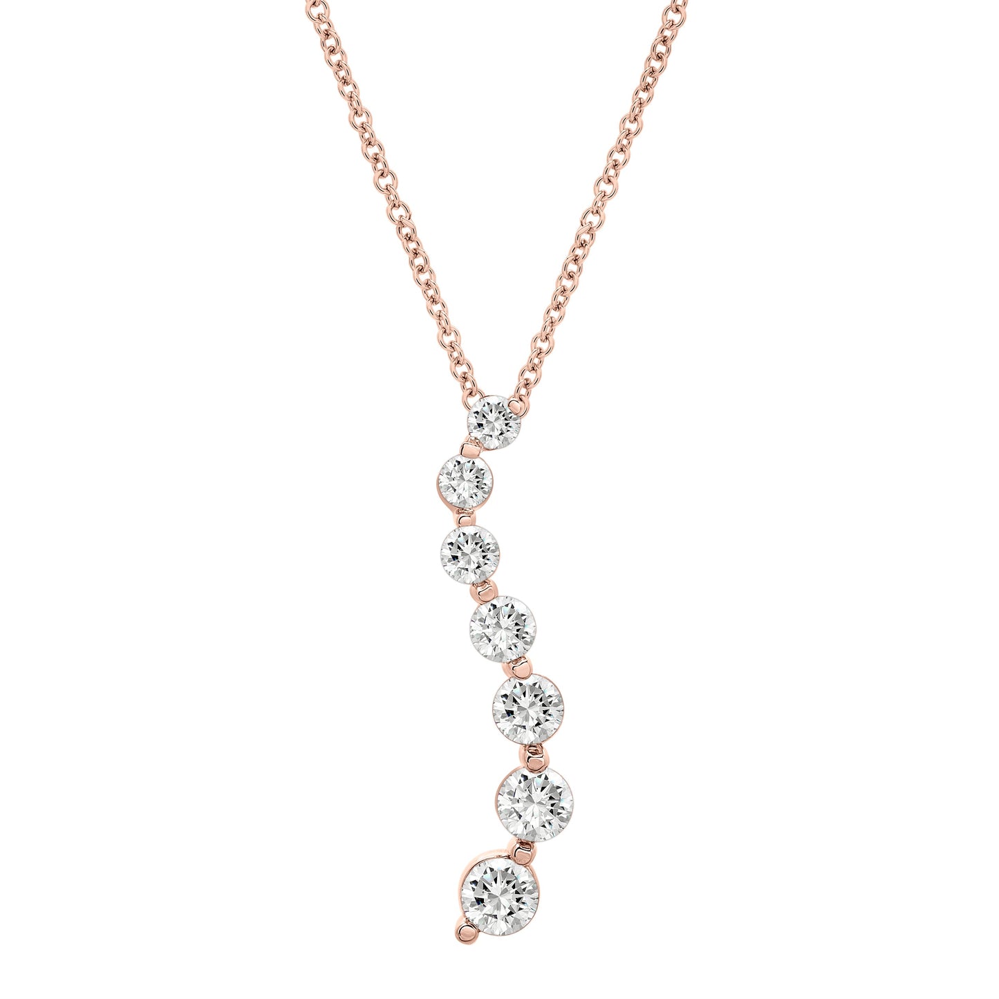Pluie Diamond Pendant in Rose Gold