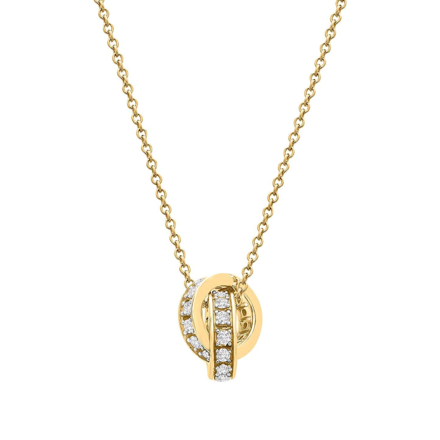 Precious Signature Pendant in Yellow Gold