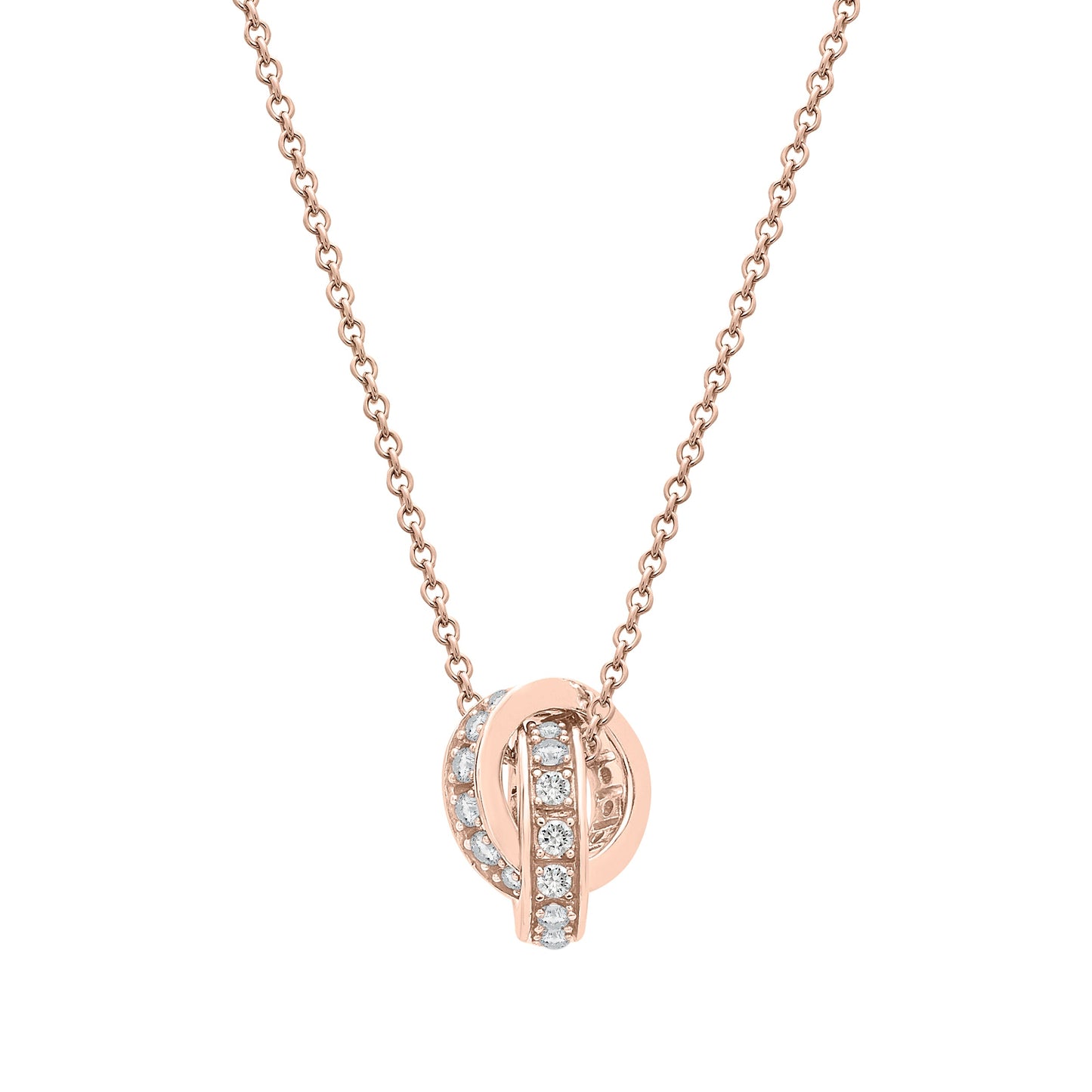 Precious Signature Pendant in Rose Gold