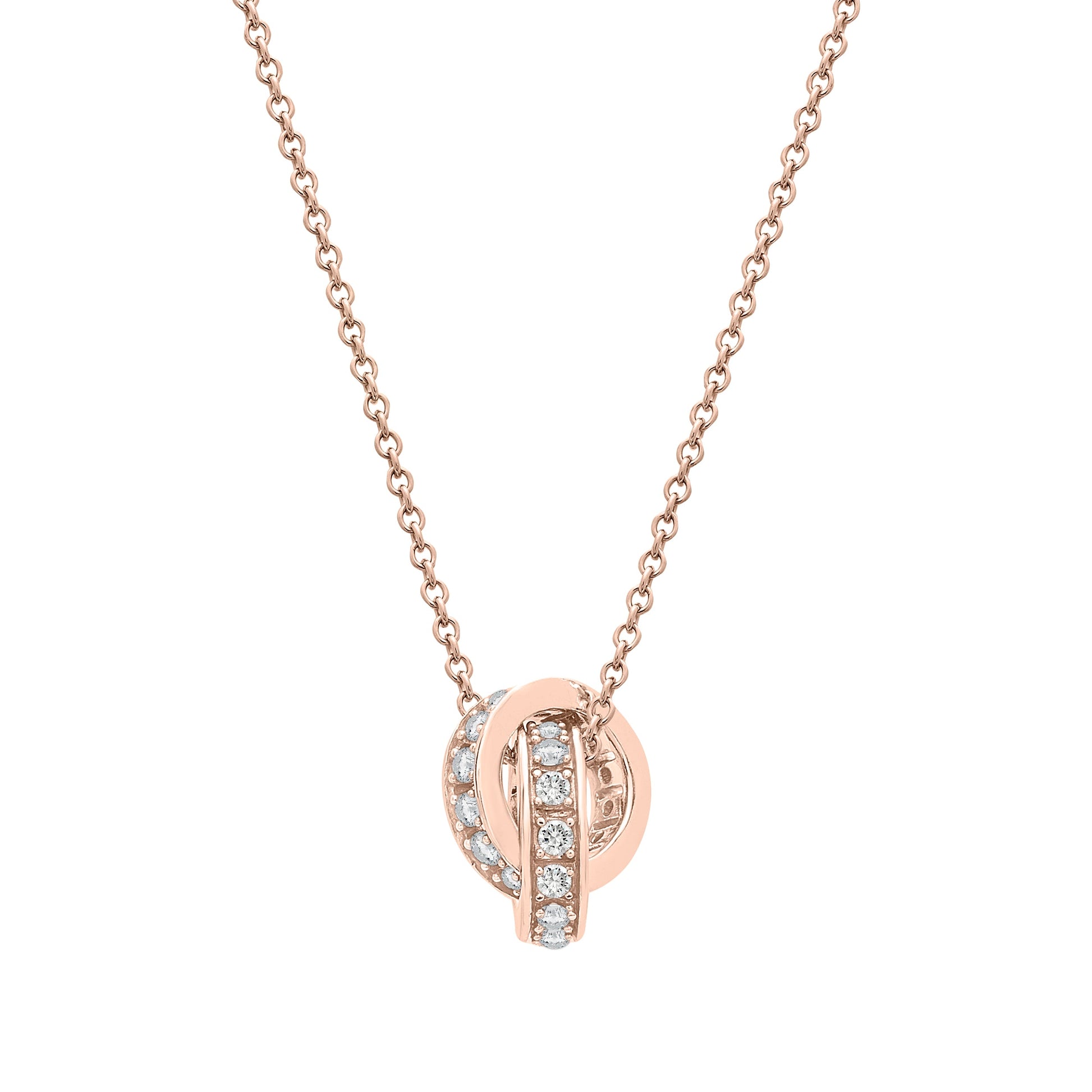 Precious Signature Pendant in Rose Gold
