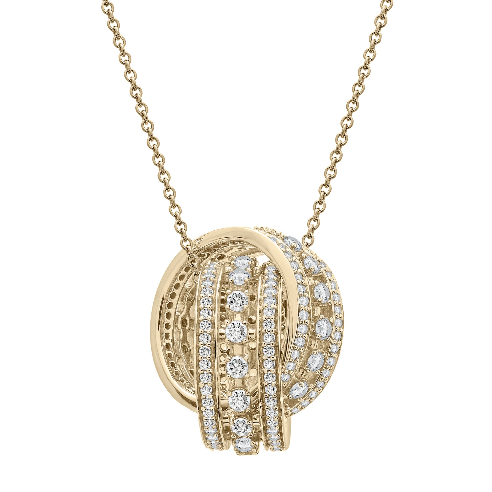 Promise Rings Pendant in Yellow Gold