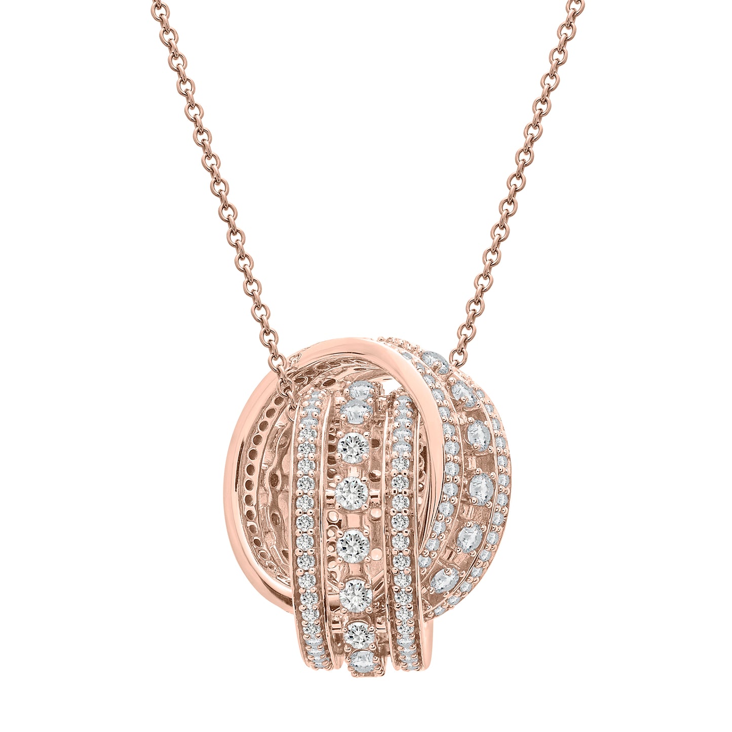 Promise Rings Pendant in Rose Gold