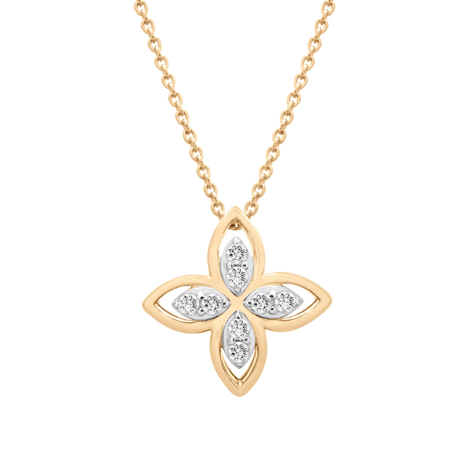 Paris Diamond Flower Pendant