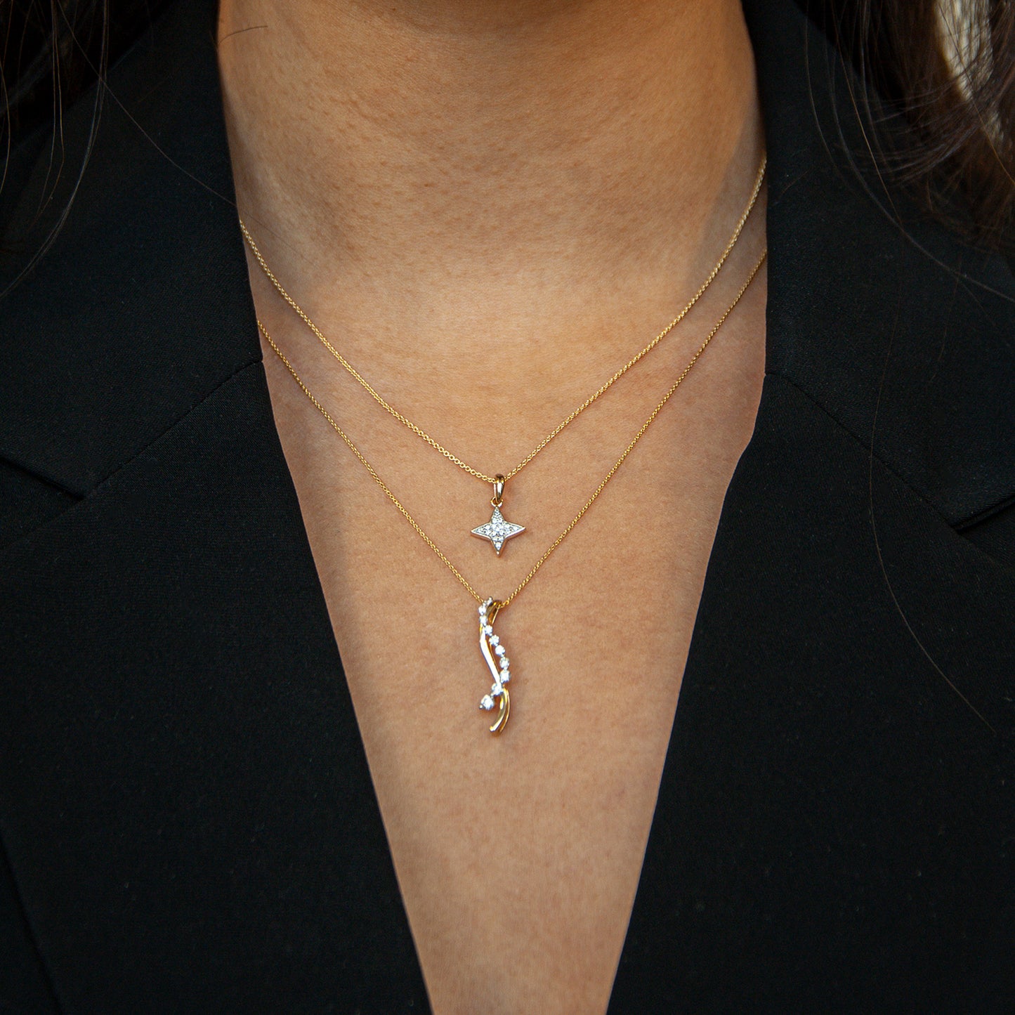 Prima Diamond Star Pendant for Neck