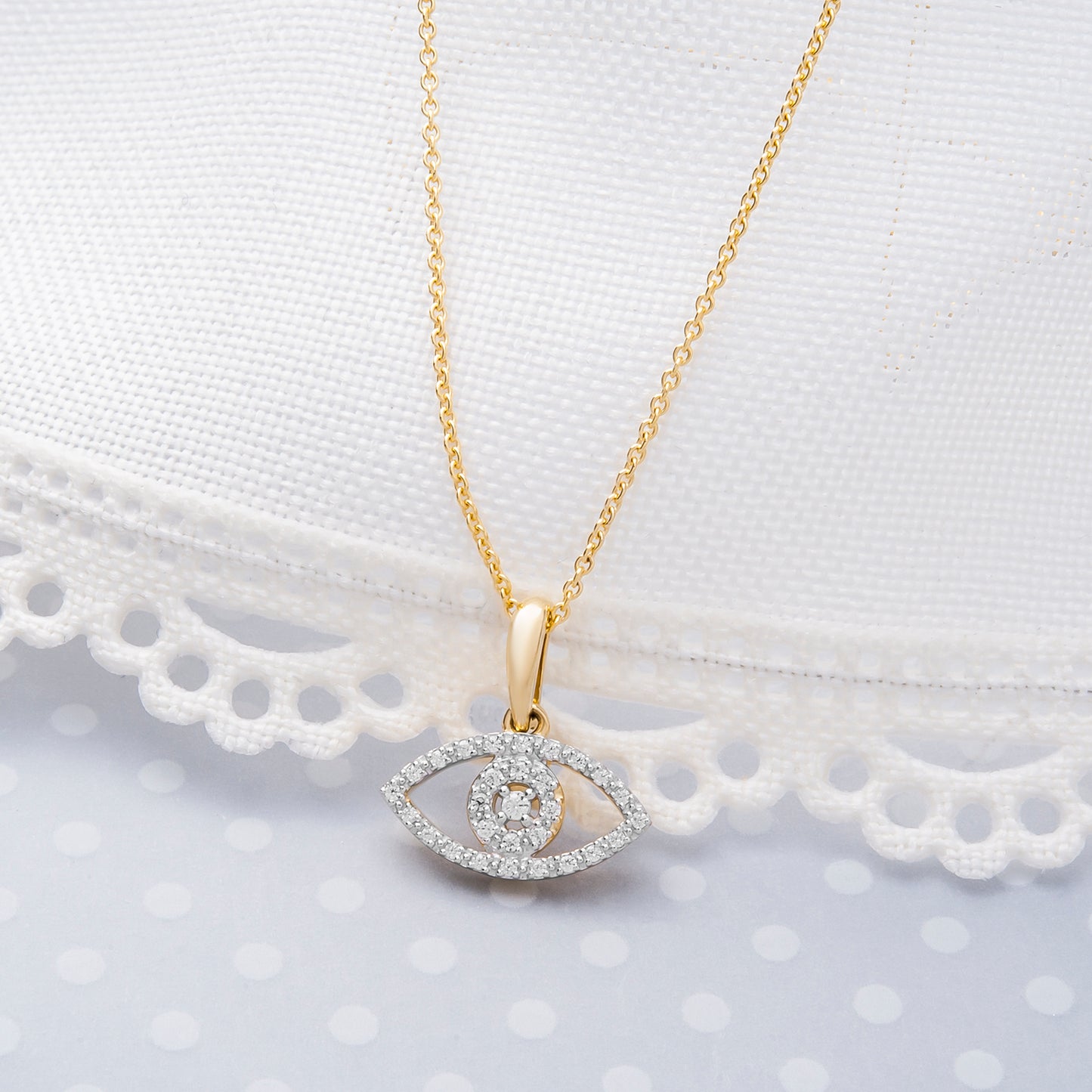 Paha Evil Eye Pendant with Diamonds