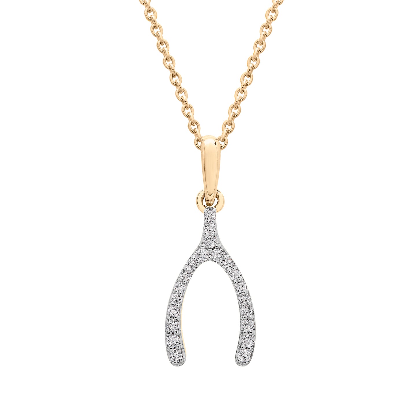 Penny Diamond Wishbone Pendant