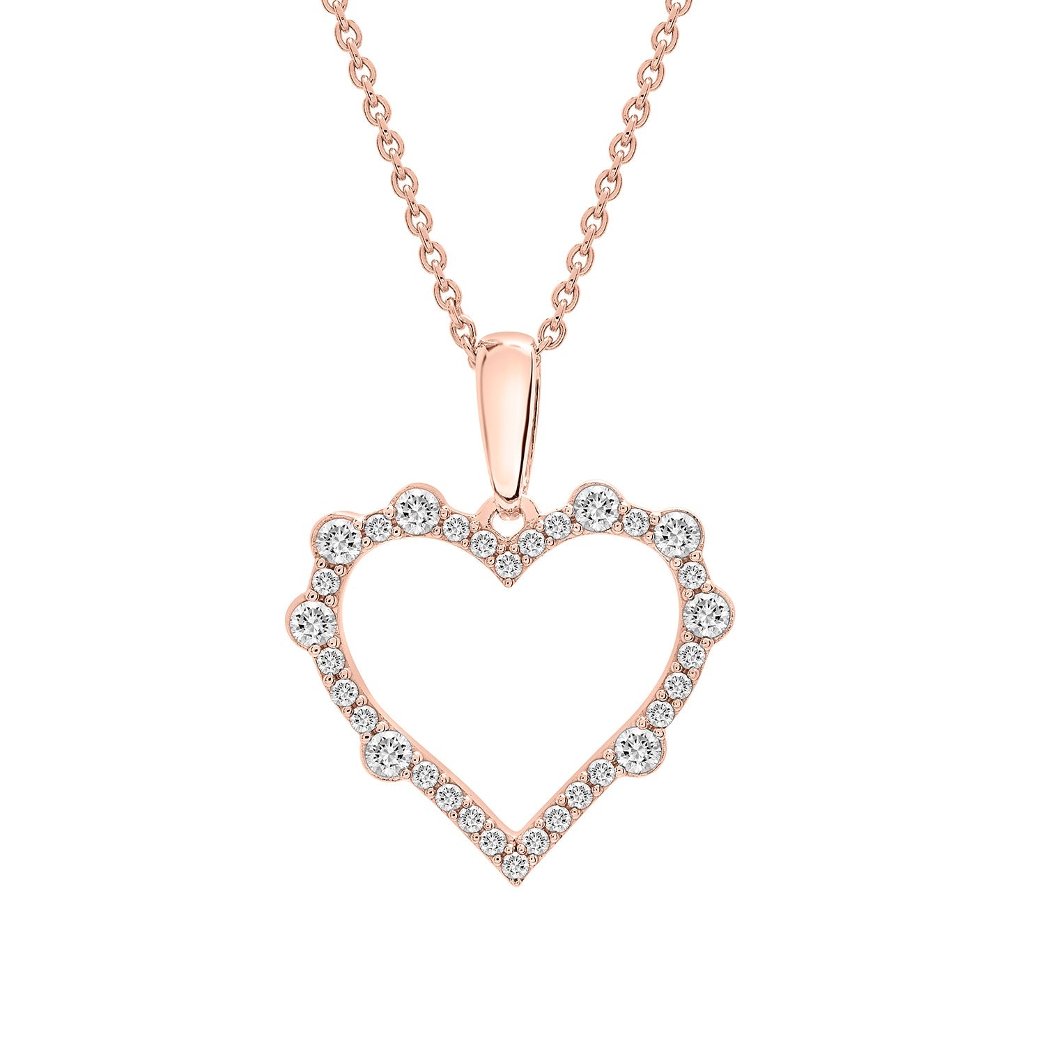 L'Amour Diamond Heart Pendant With Gold Chain Golden Pendant