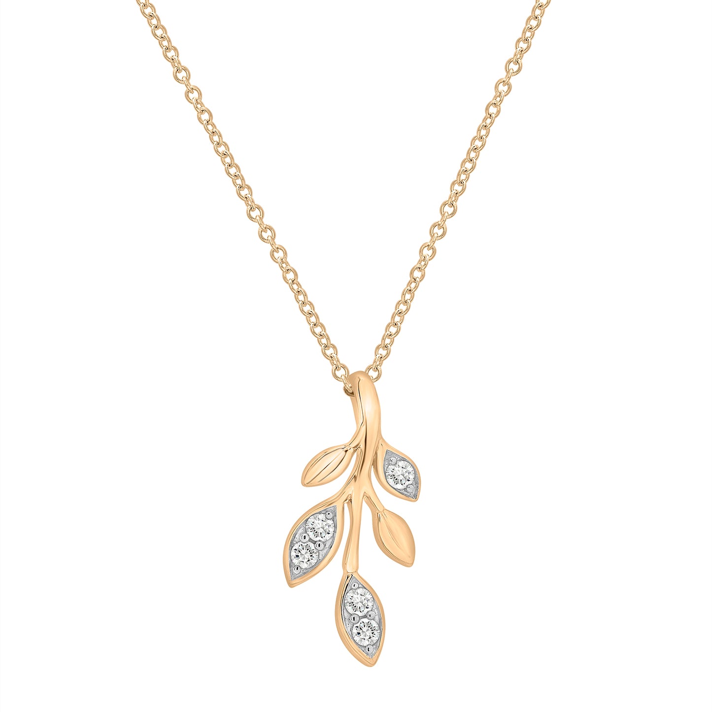 Desi Diamond Leaf Pendant