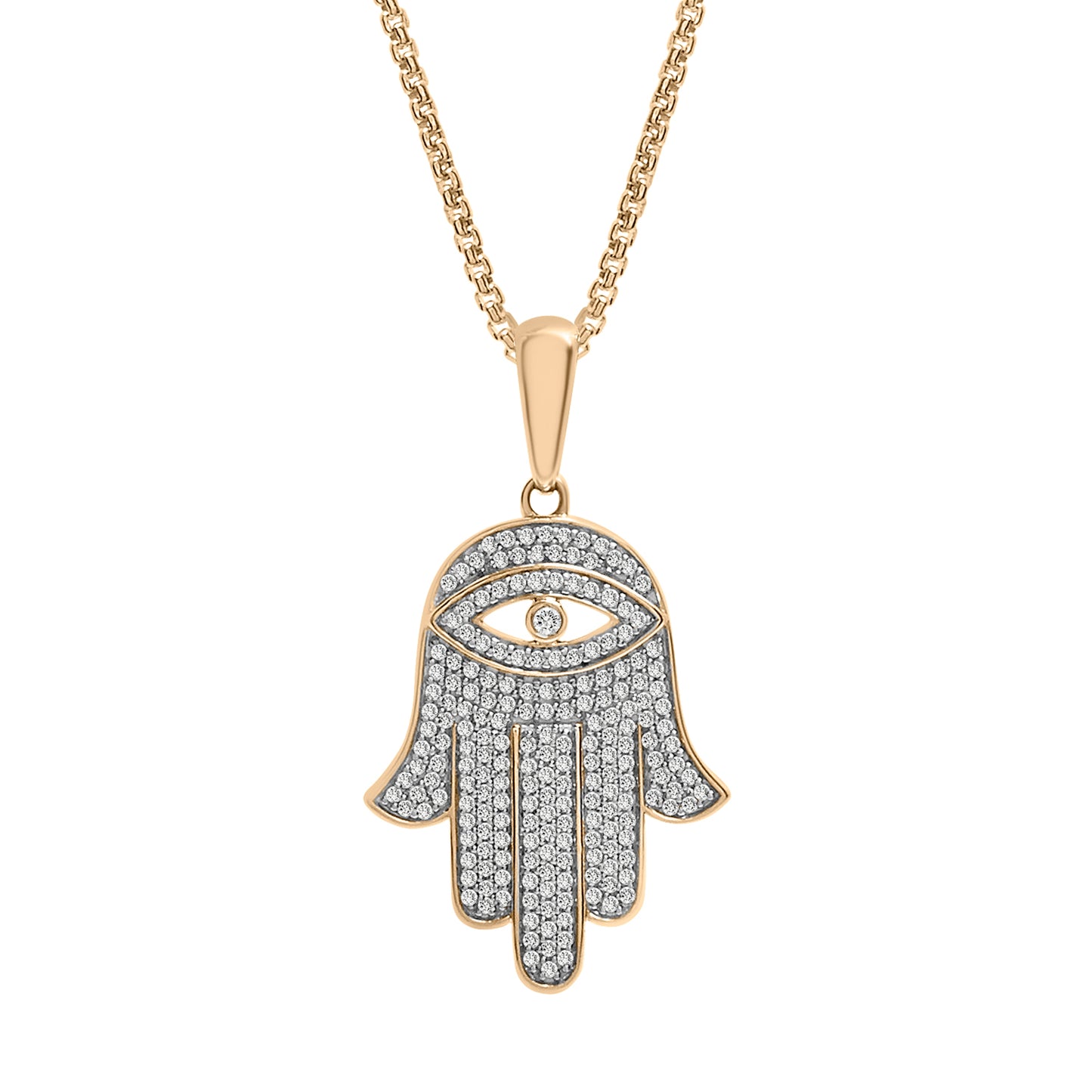 Diamond Hamsa Pendant