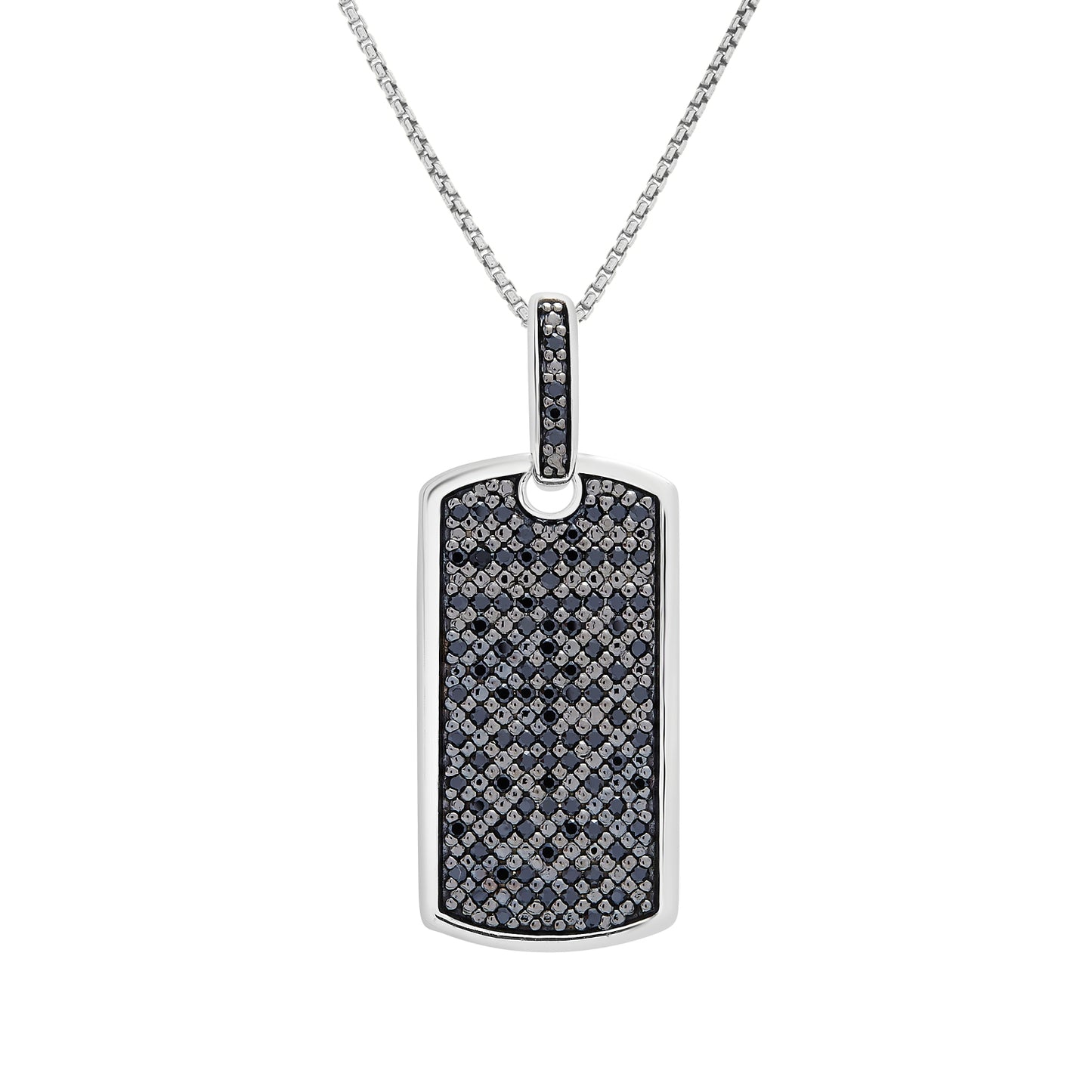 Black Diamond Dog Tag Pendant