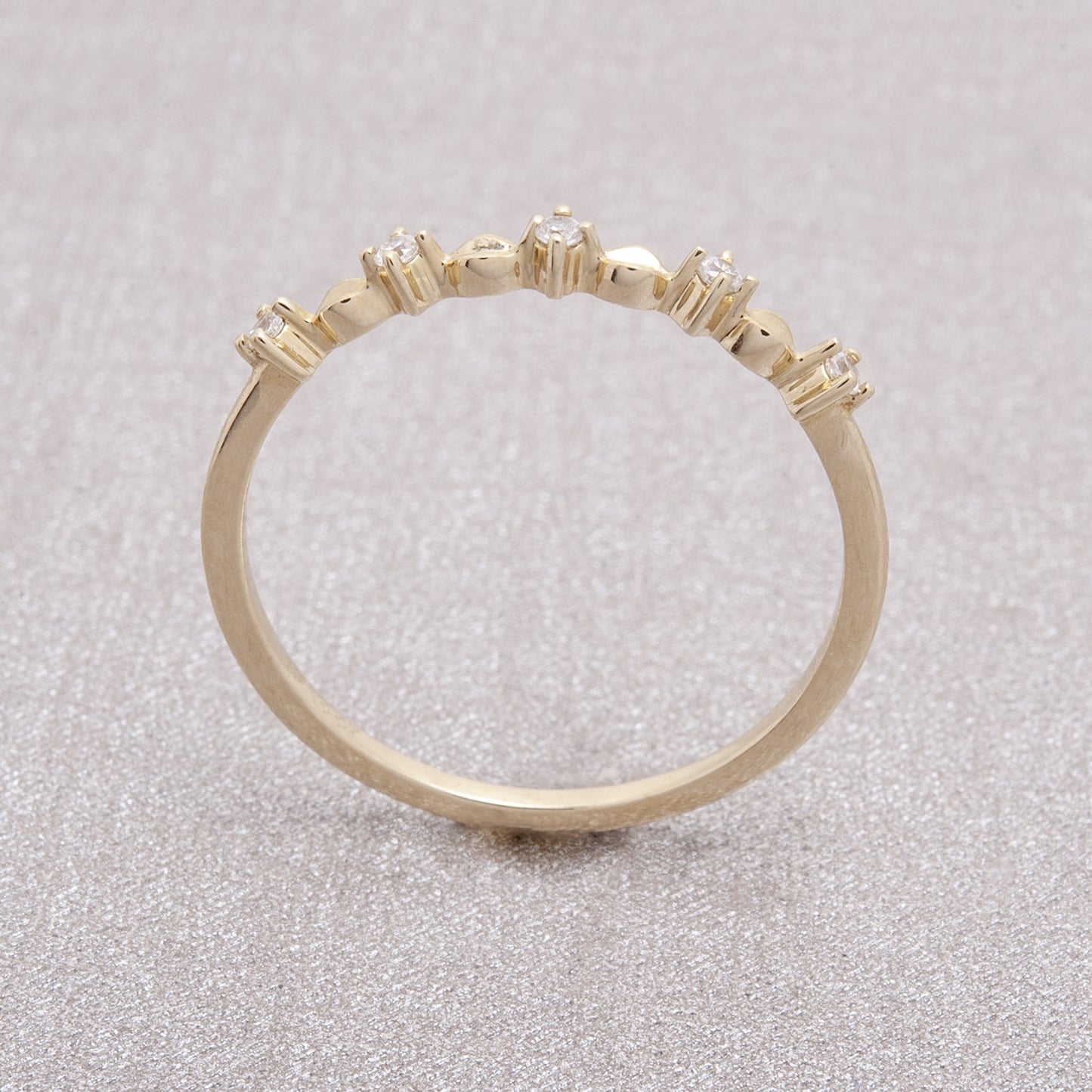 Reina Diamond Row Ring in Yellow Gold