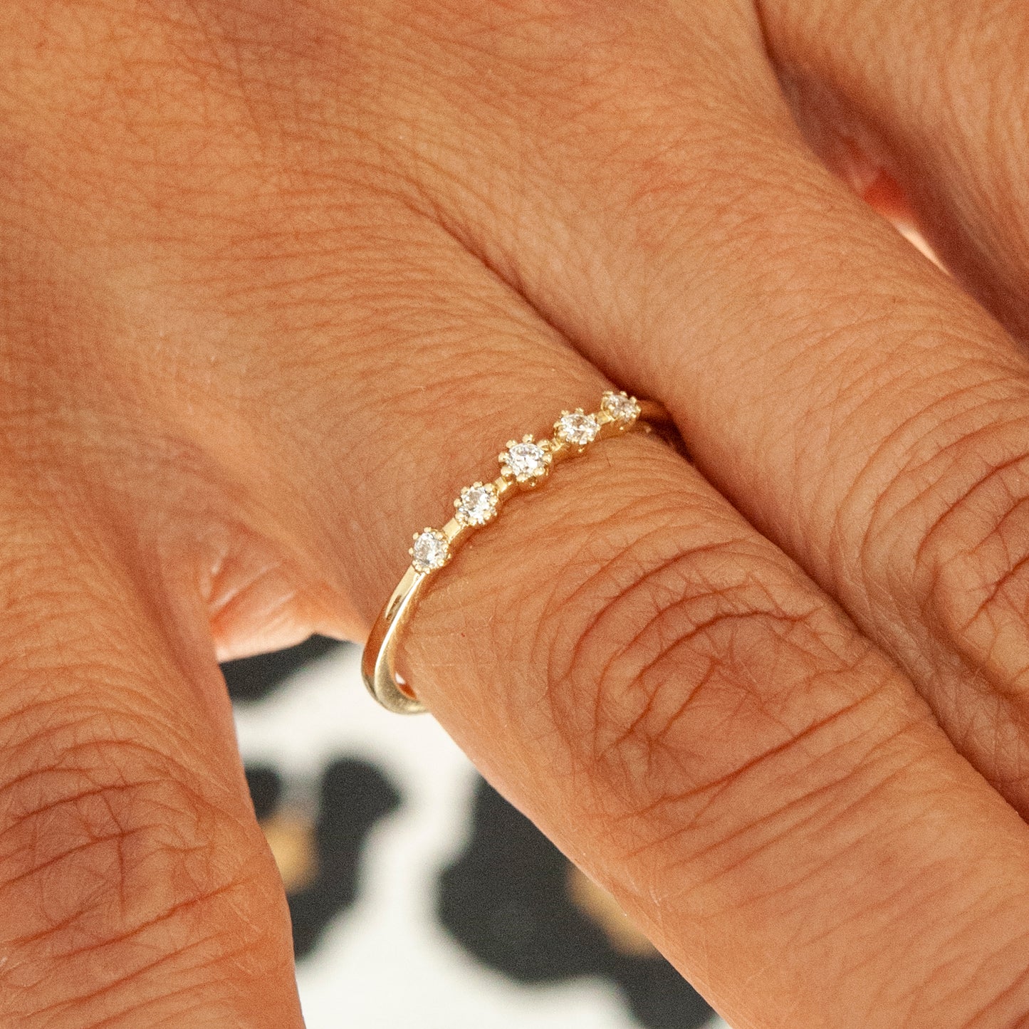 Rae Diamond Row Ring for Finger