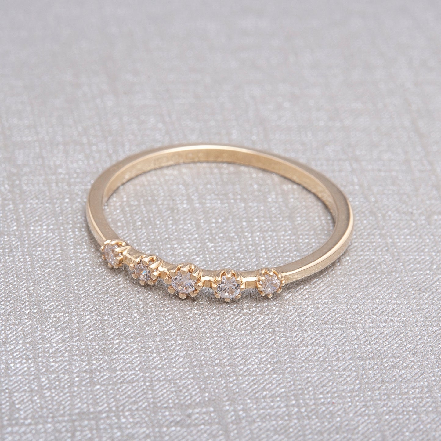 Rae Diamond Row Ring in Yellow Gold