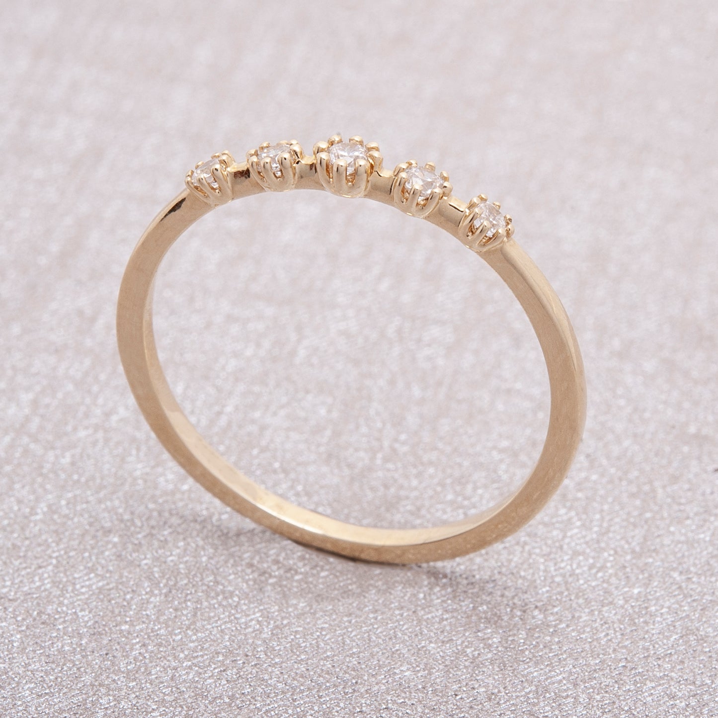 Rae Row Ring with Diamonds