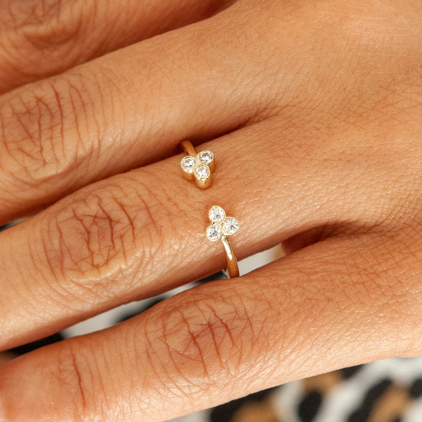 Ria Diamond Open Ring for Hand